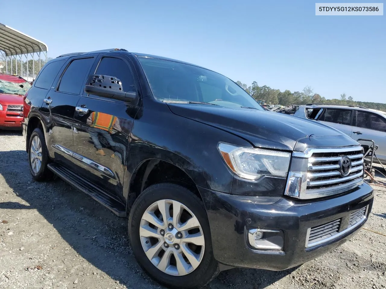 2019 Toyota Sequoia Platinum VIN: 5TDYY5G12KS073586 Lot: 75995804