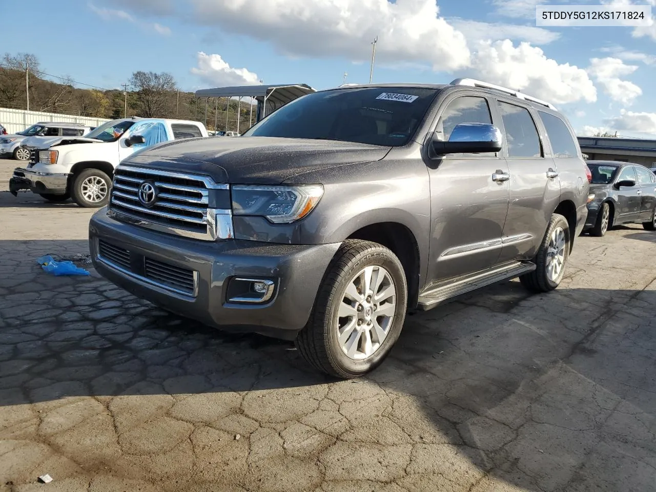 2019 Toyota Sequoia Platinum VIN: 5TDDY5G12KS171824 Lot: 78034084