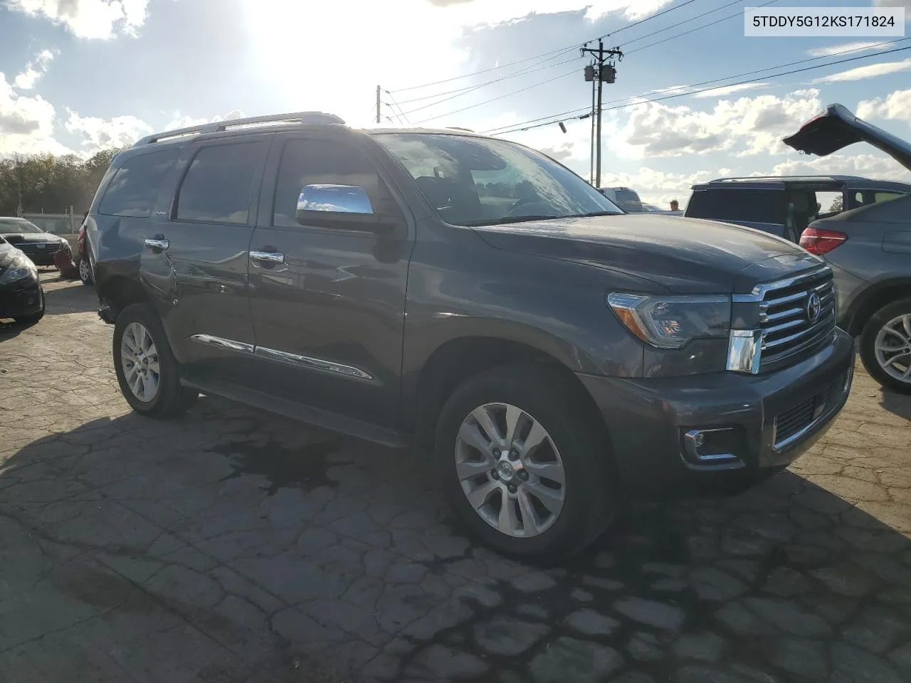 2019 Toyota Sequoia Platinum VIN: 5TDDY5G12KS171824 Lot: 78034084