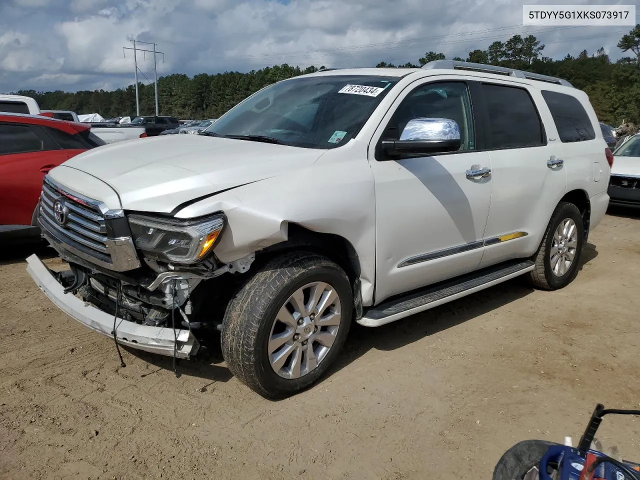 2019 Toyota Sequoia Platinum VIN: 5TDYY5G1XKS073917 Lot: 78720434