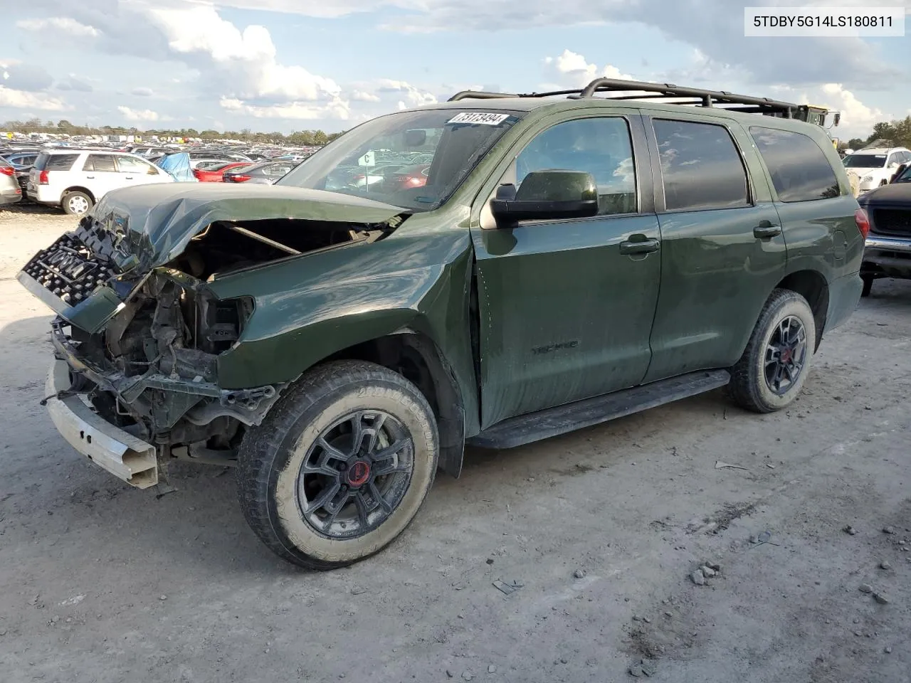 2020 Toyota Sequoia Sr5 VIN: 5TDBY5G14LS180811 Lot: 73173494