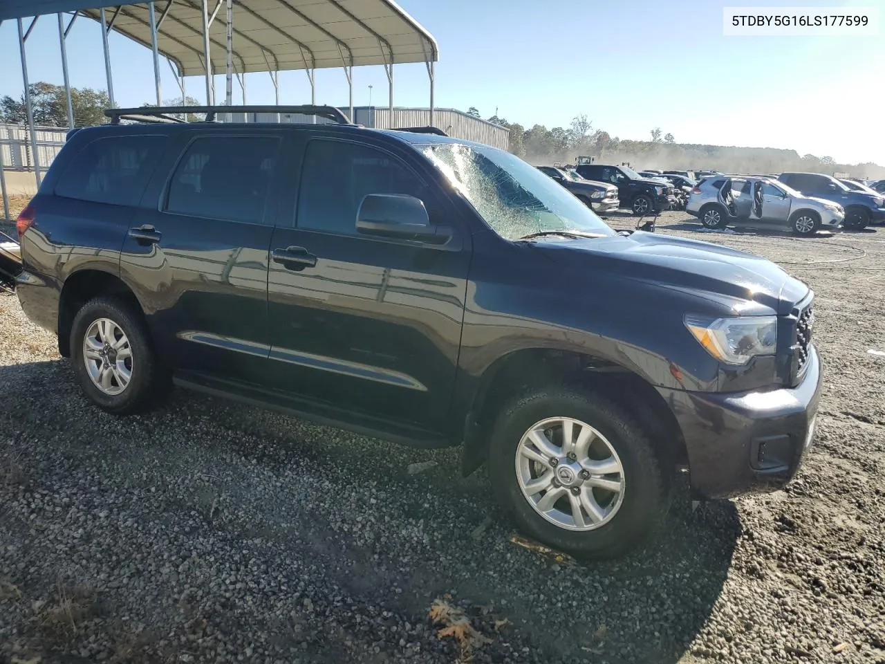 2020 Toyota Sequoia Sr5 VIN: 5TDBY5G16LS177599 Lot: 76245044