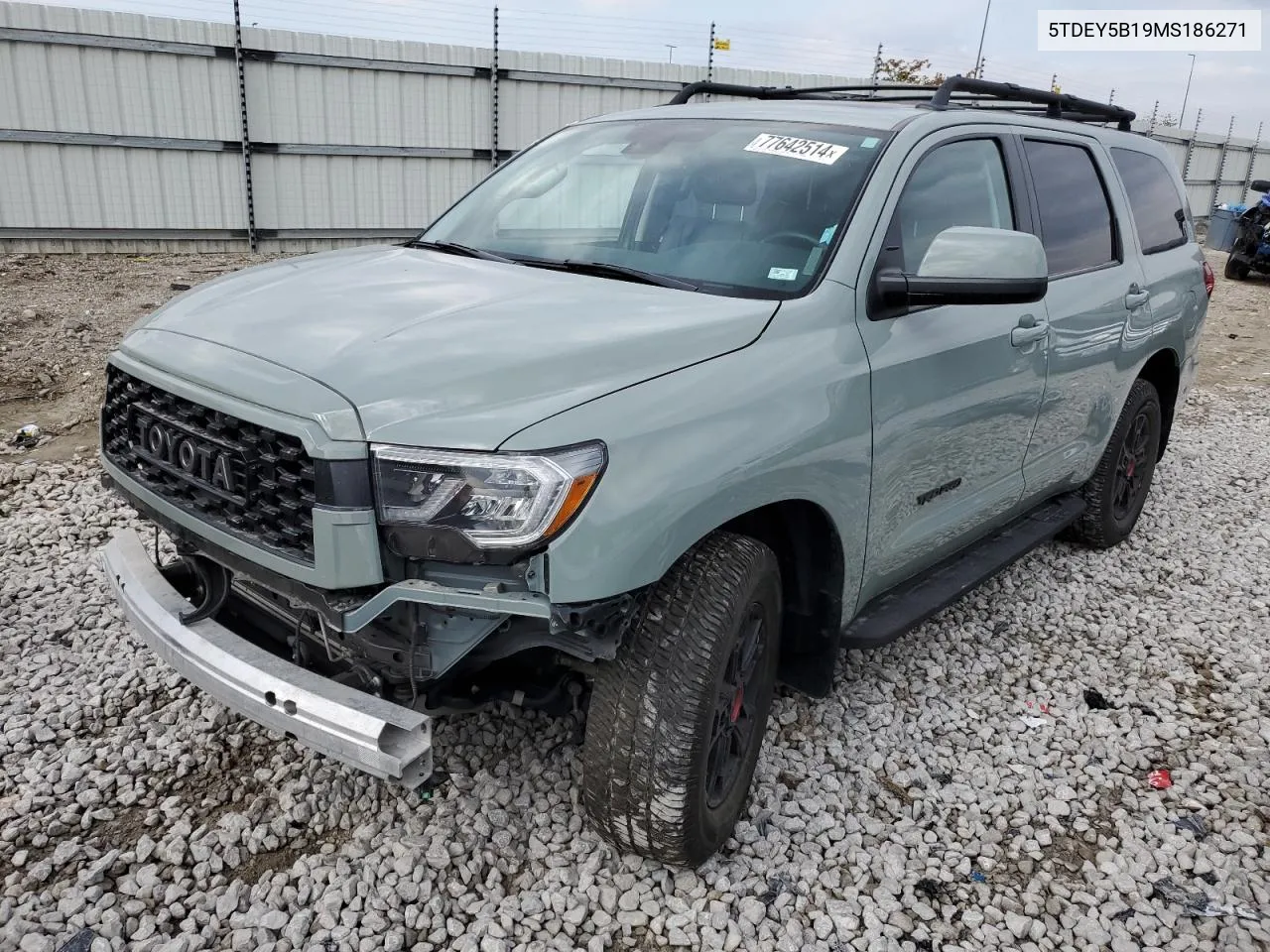 2021 Toyota Sequoia Sr5 VIN: 5TDEY5B19MS186271 Lot: 77642514