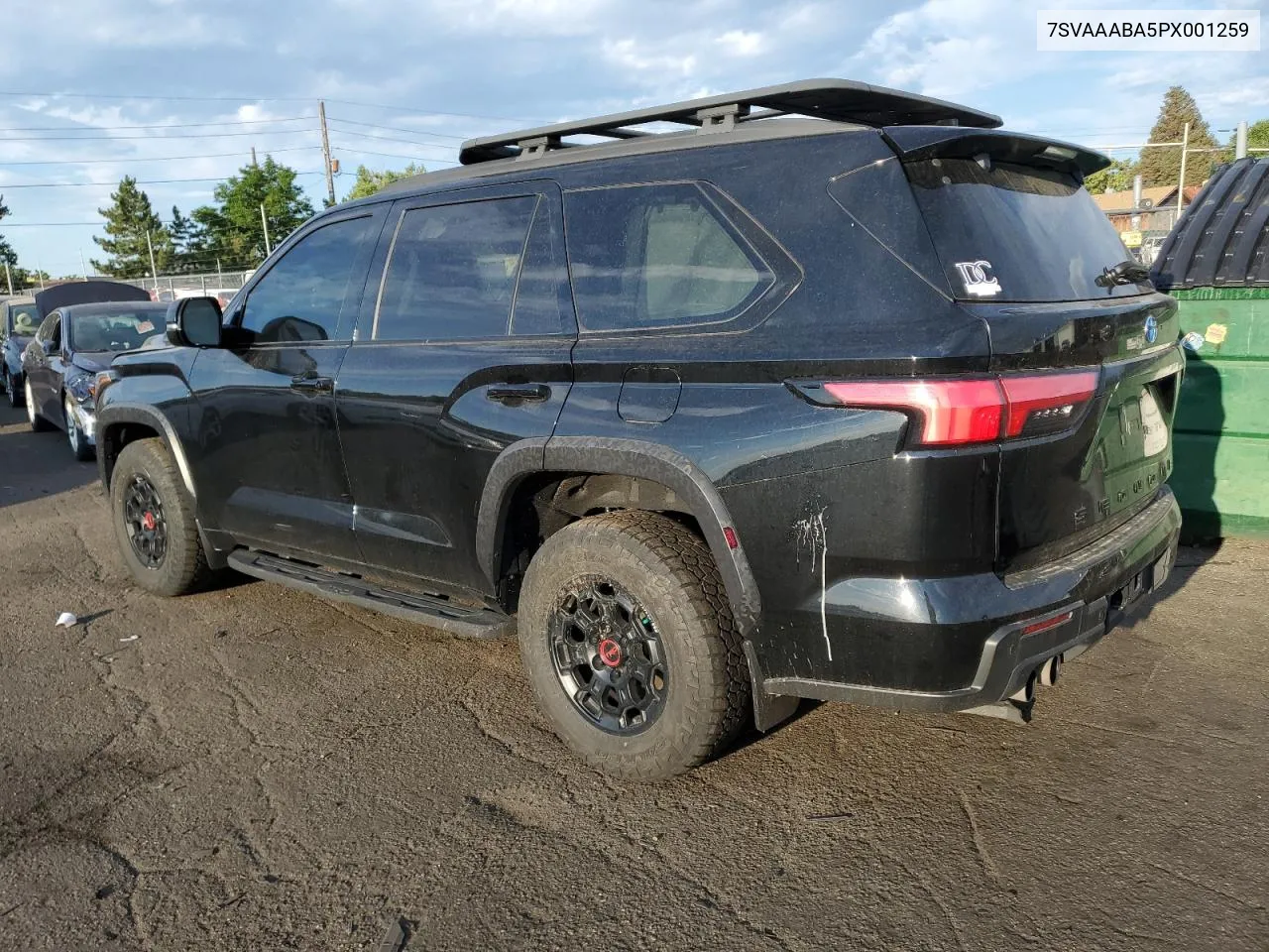 2023 Toyota Sequoia Sr5 VIN: 7SVAAABA5PX001259 Lot: 62706504