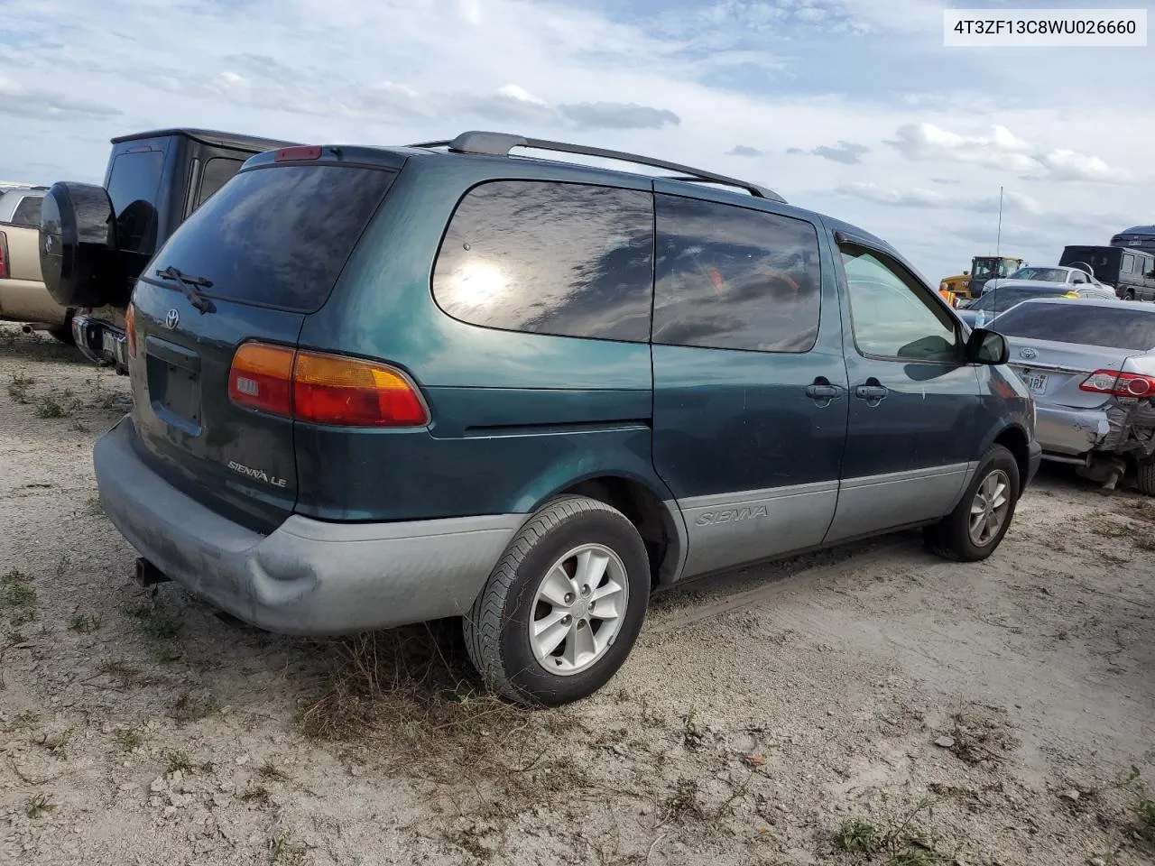 1998 Toyota Sienna Le VIN: 4T3ZF13C8WU026660 Lot: 76808324