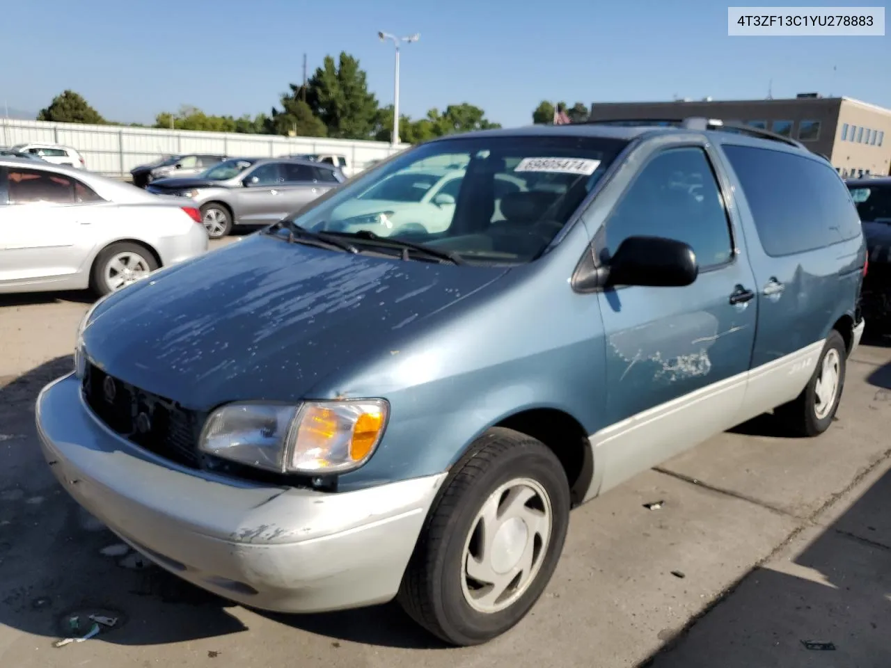 2000 Toyota Sienna Le VIN: 4T3ZF13C1YU278883 Lot: 69805474