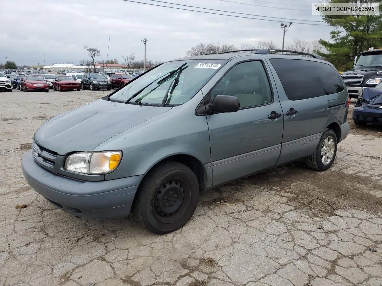 2000 Toyota Sienna Le VIN: 4T3ZF13C0YU263596 Lot: 80775074