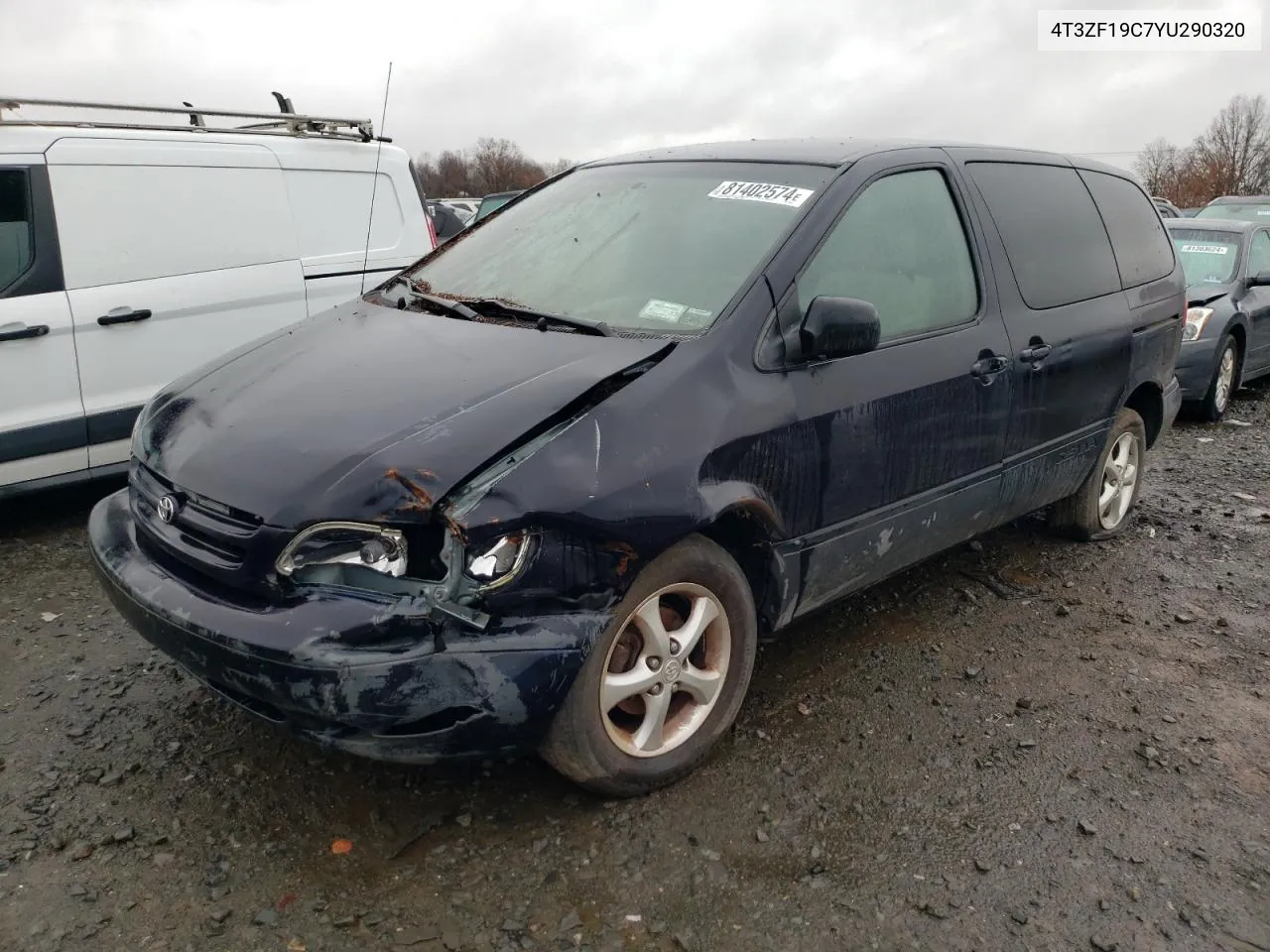 2000 Toyota Sienna Ce VIN: 4T3ZF19C7YU290320 Lot: 81402574