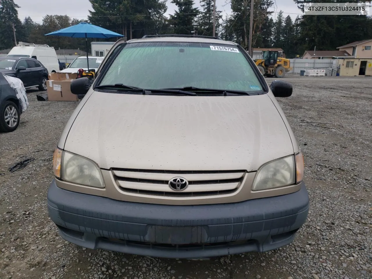 2001 Toyota Sienna Le VIN: 4T3ZF13C51U324415 Lot: 71576754