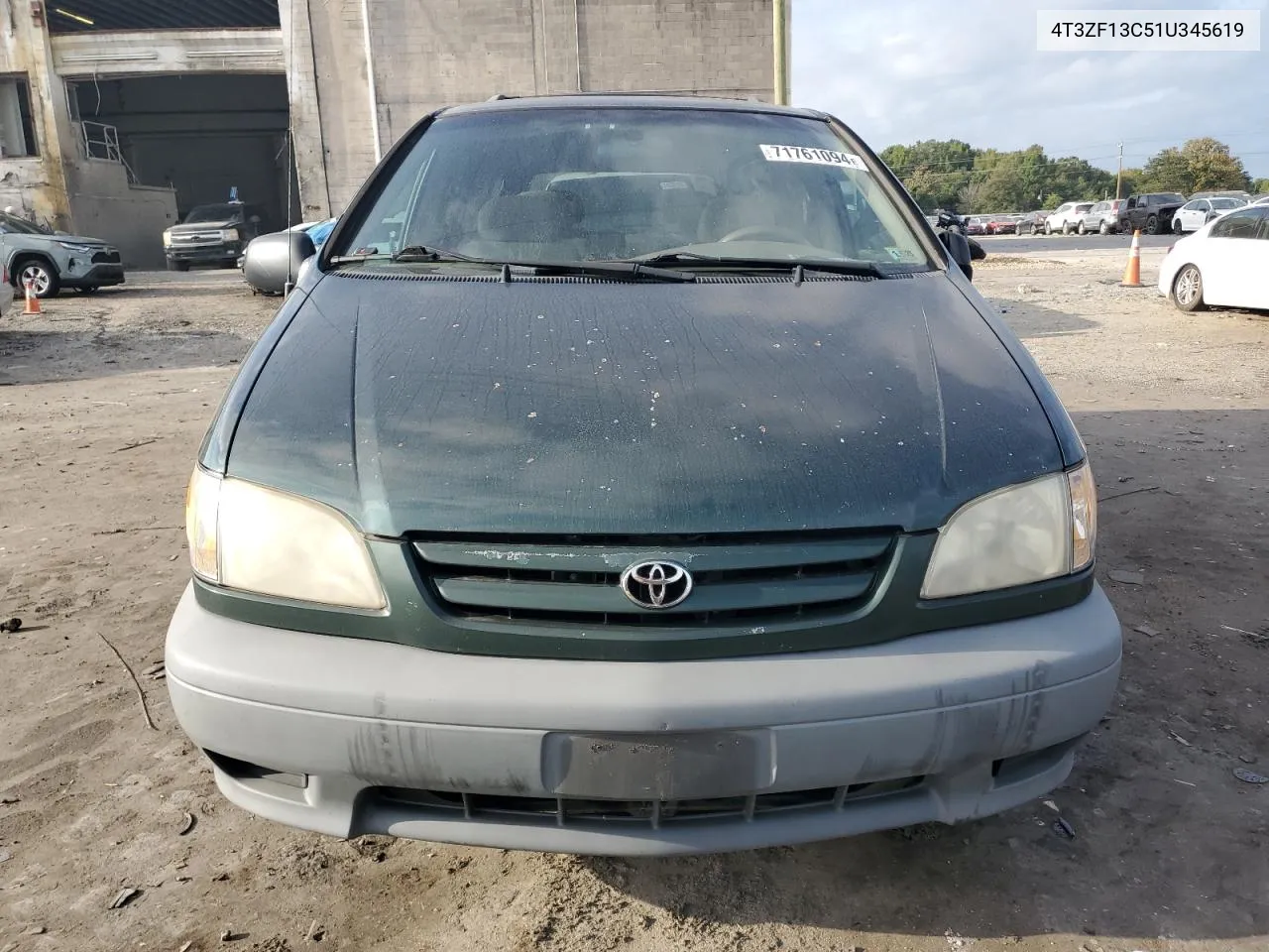 2001 Toyota Sienna Le VIN: 4T3ZF13C51U345619 Lot: 71761094