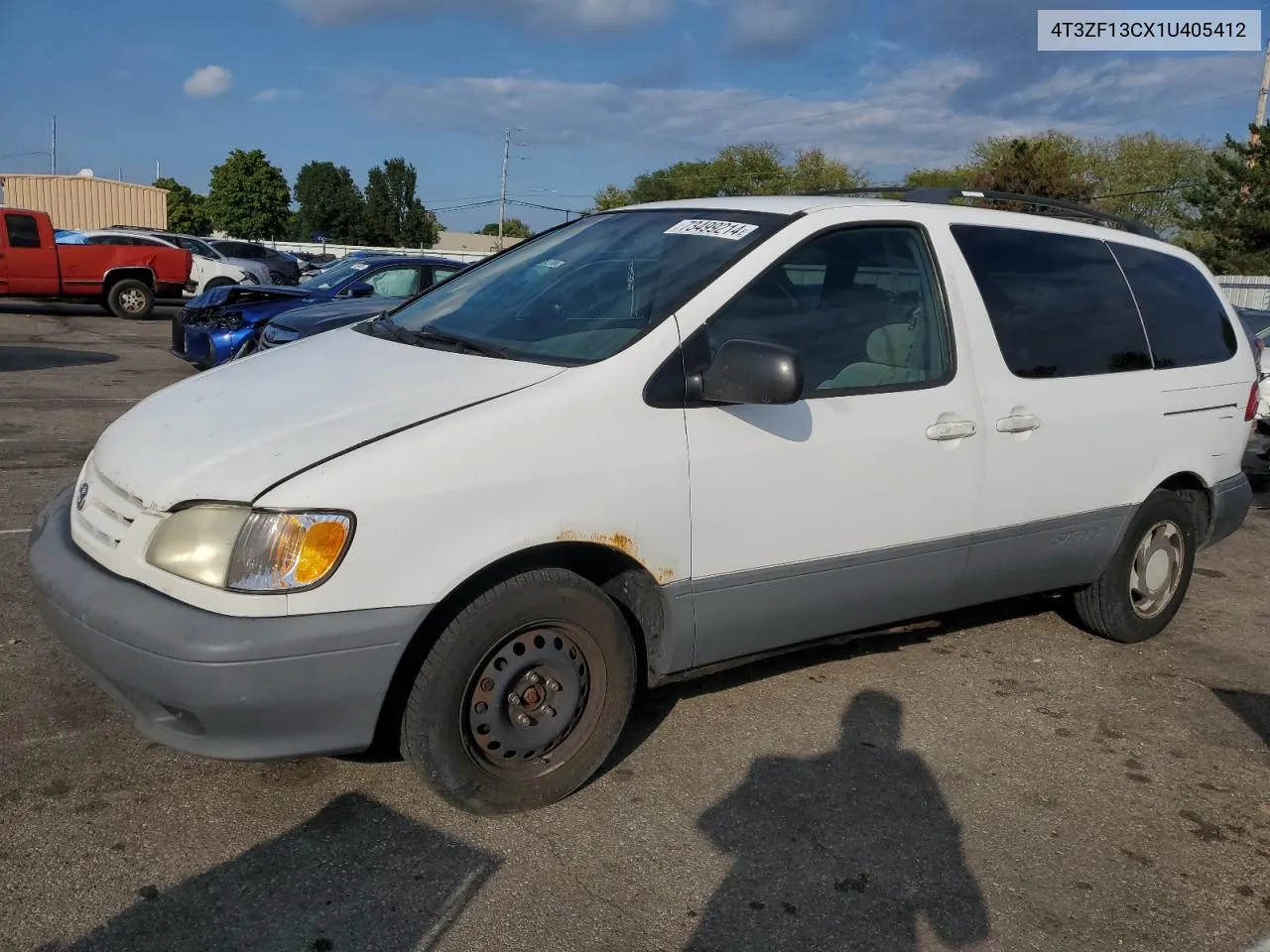 2001 Toyota Sienna Le VIN: 4T3ZF13CX1U405412 Lot: 73499214