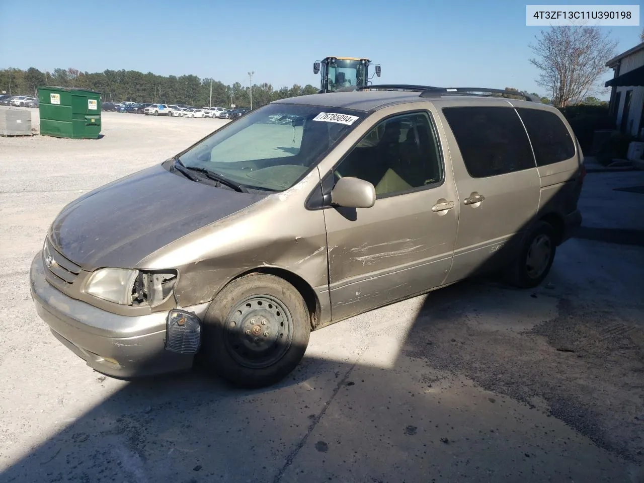 2001 Toyota Sienna Le VIN: 4T3ZF13C11U390198 Lot: 76785094