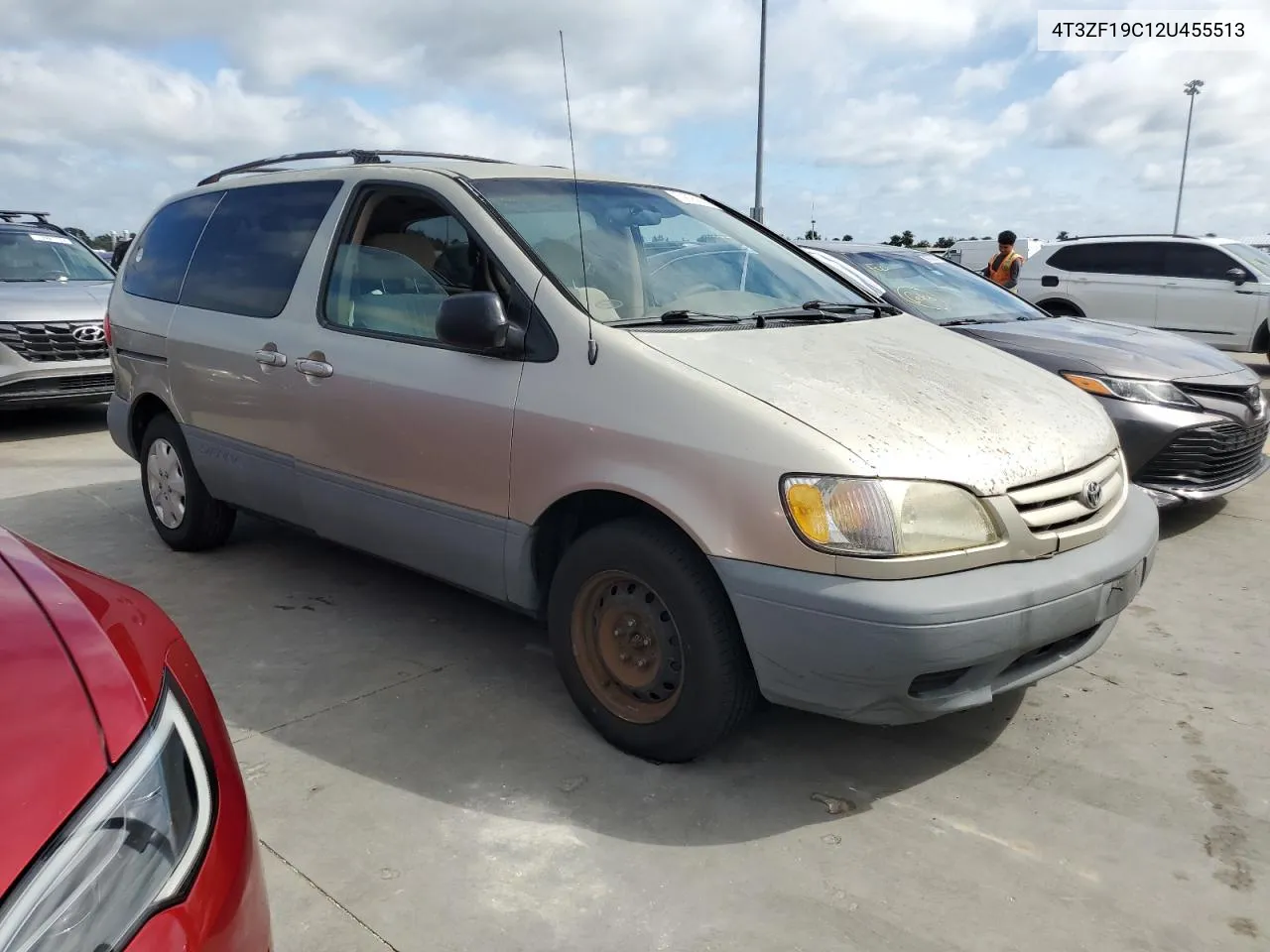 2002 Toyota Sienna Ce VIN: 4T3ZF19C12U455513 Lot: 74090554