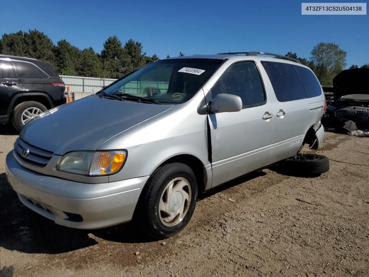 2002 Toyota Sienna Le VIN: 4T3ZF13C52U504138 Lot: 74633984