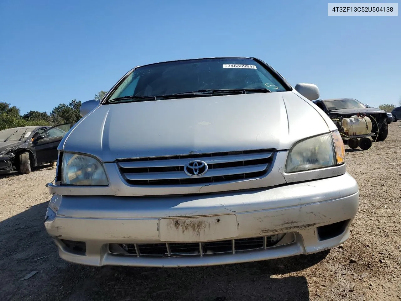 2002 Toyota Sienna Le VIN: 4T3ZF13C52U504138 Lot: 74633984