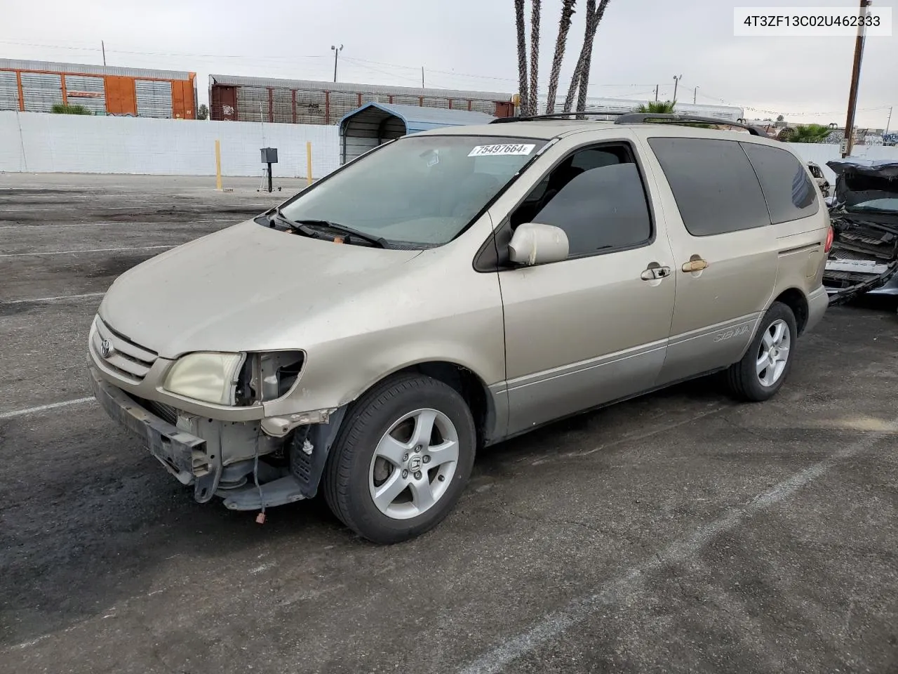 2002 Toyota Sienna Le VIN: 4T3ZF13C02U462333 Lot: 75497664