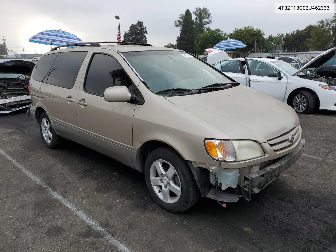 2002 Toyota Sienna Le VIN: 4T3ZF13C02U462333 Lot: 75497664