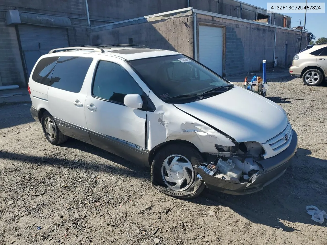 2002 Toyota Sienna Le VIN: 4T3ZF13C72U457324 Lot: 76863944