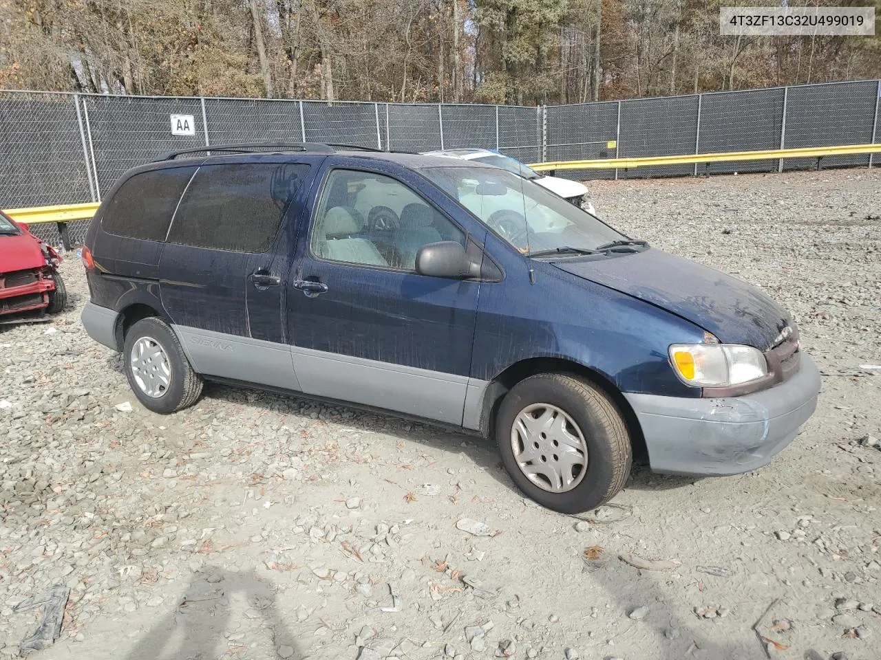 2002 Toyota Sienna Le VIN: 4T3ZF13C32U499019 Lot: 78539864