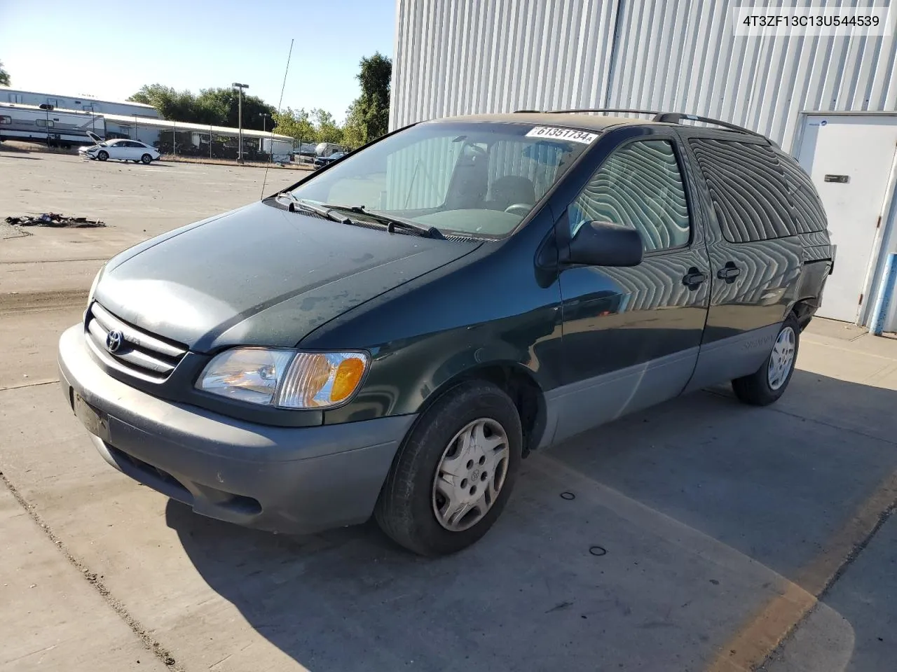 2003 Toyota Sienna Le VIN: 4T3ZF13C13U544539 Lot: 61351734