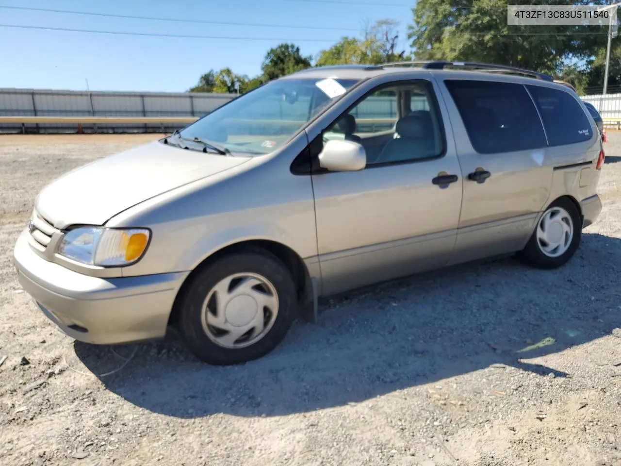 2003 Toyota Sienna Le VIN: 4T3ZF13C83U511540 Lot: 70905154