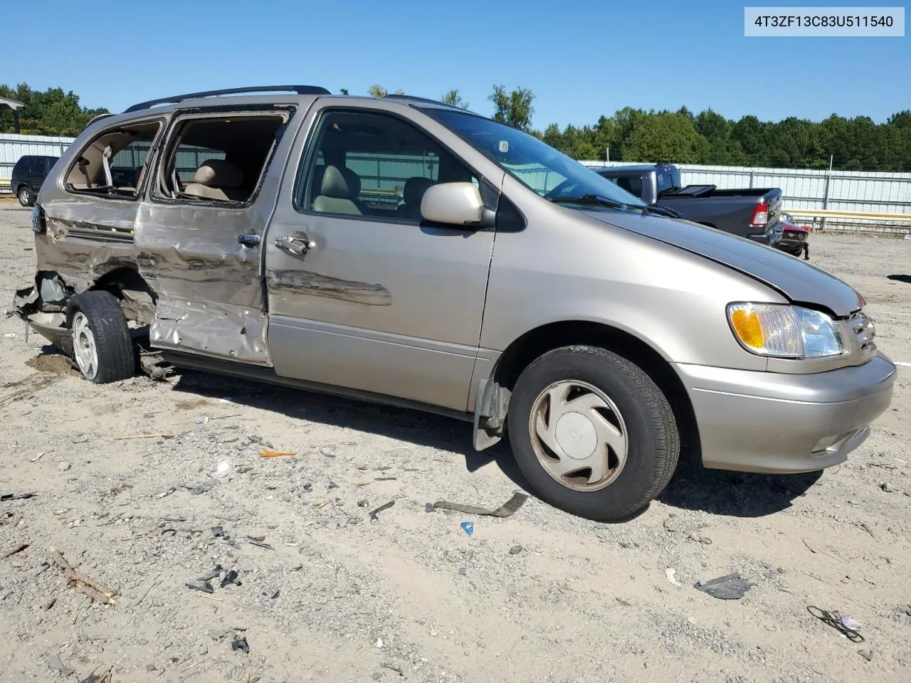 2003 Toyota Sienna Le VIN: 4T3ZF13C83U511540 Lot: 70905154