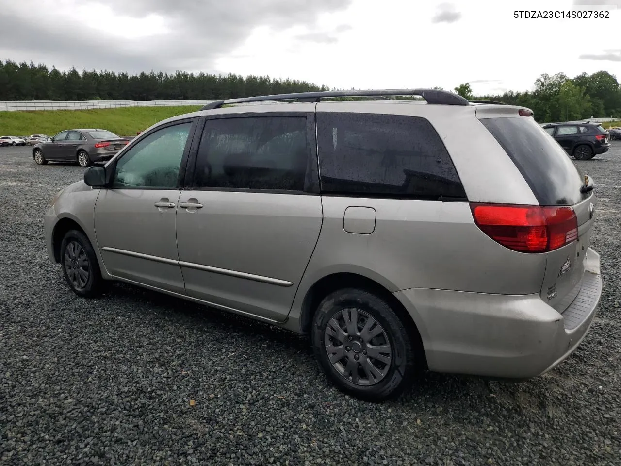 2004 Toyota Sienna Ce VIN: 5TDZA23C14S027362 Lot: 54509934