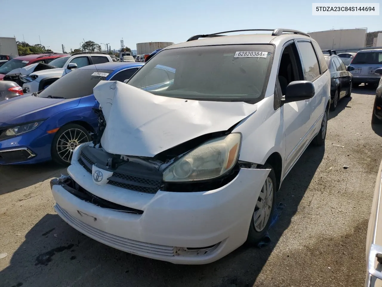 2004 Toyota Sienna Ce VIN: 5TDZA23C84S144694 Lot: 62820384