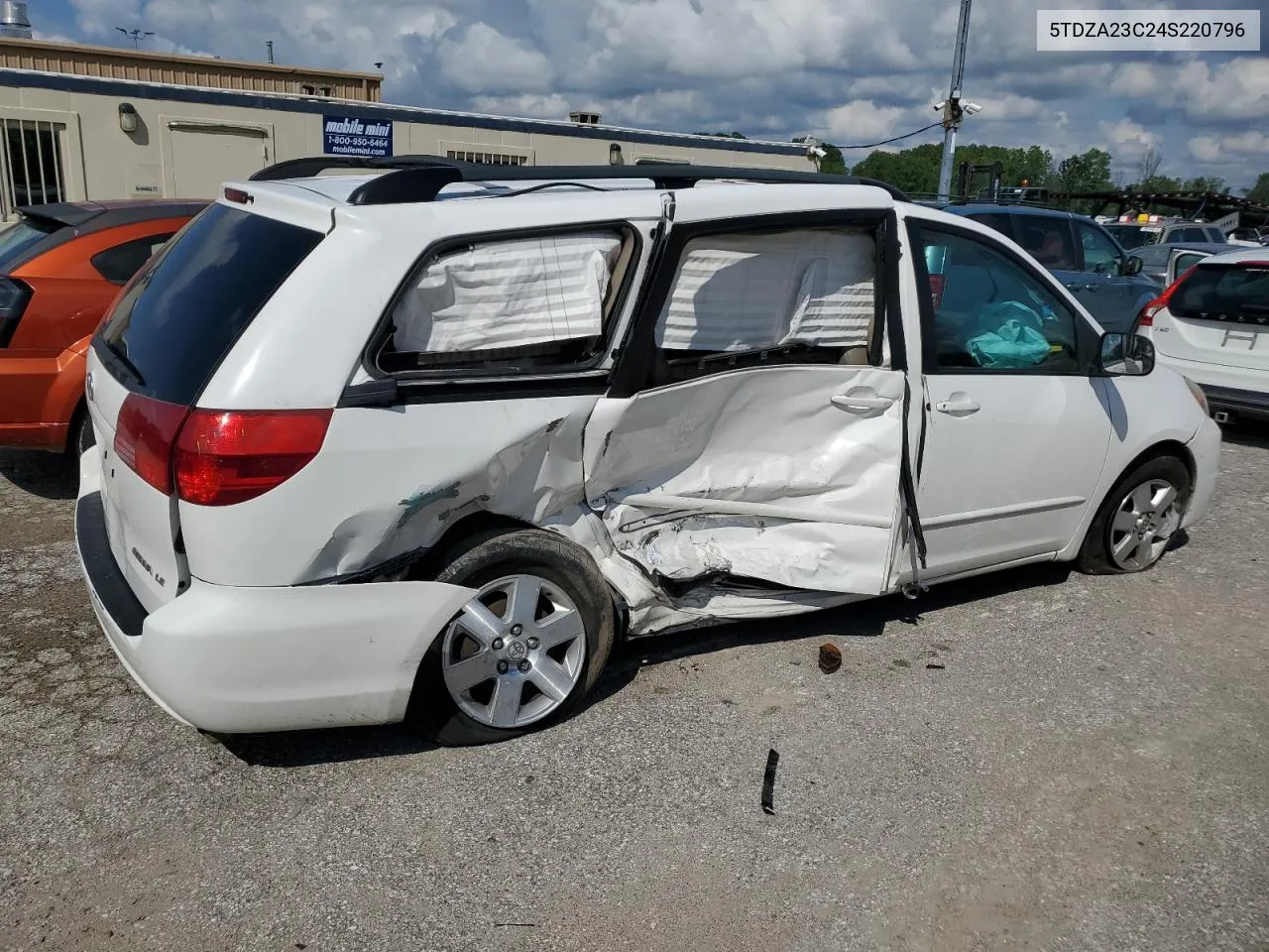 2004 Toyota Sienna Ce VIN: 5TDZA23C24S220796 Lot: 63242294