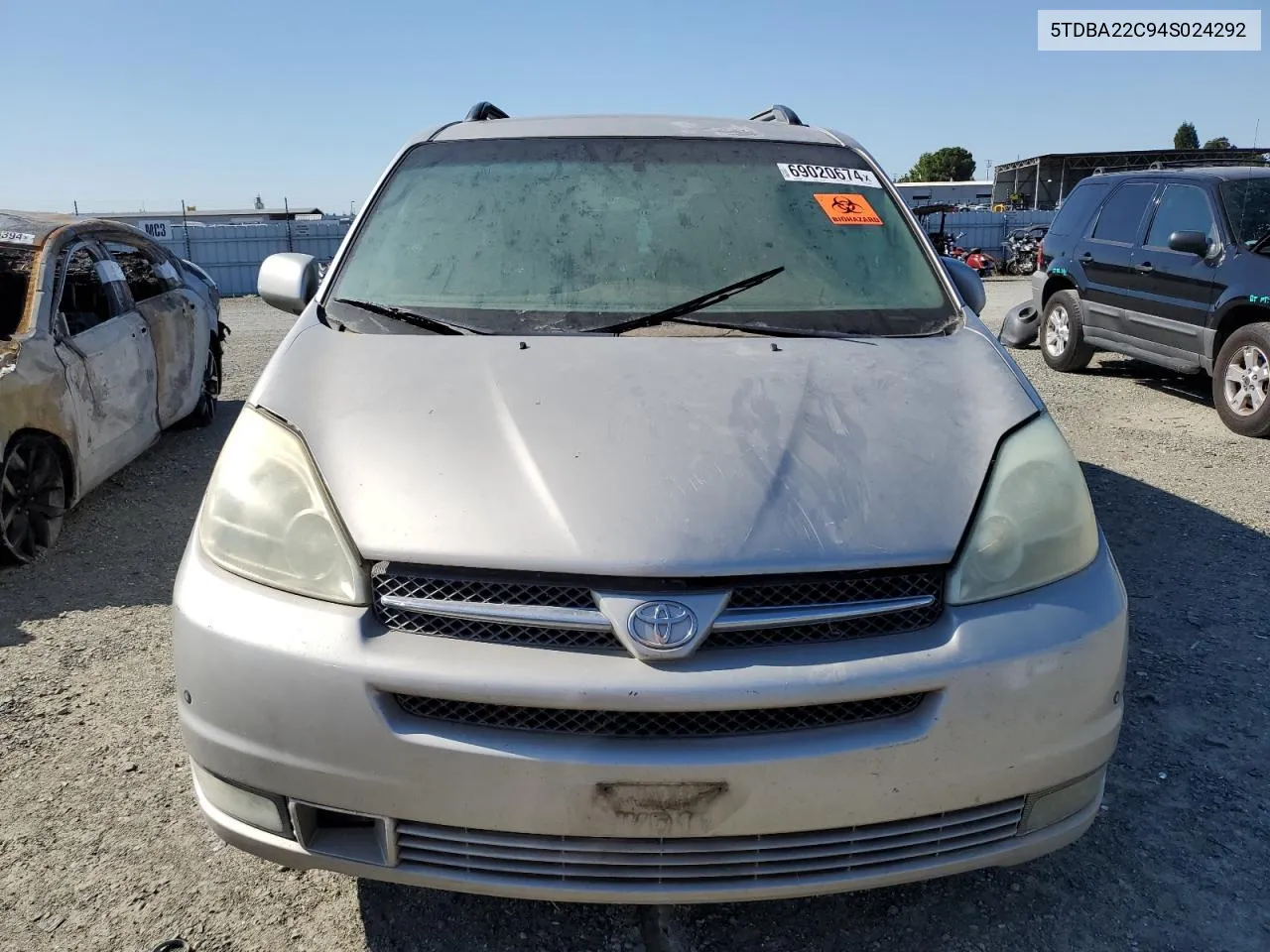 2004 Toyota Sienna Xle VIN: 5TDBA22C94S024292 Lot: 69020674