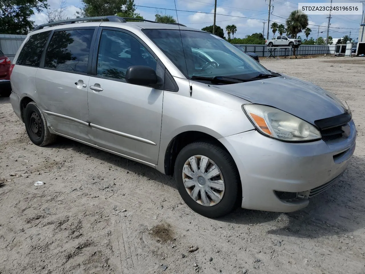 2004 Toyota Sienna Ce VIN: 5TDZA23C24S196516 Lot: 71235584