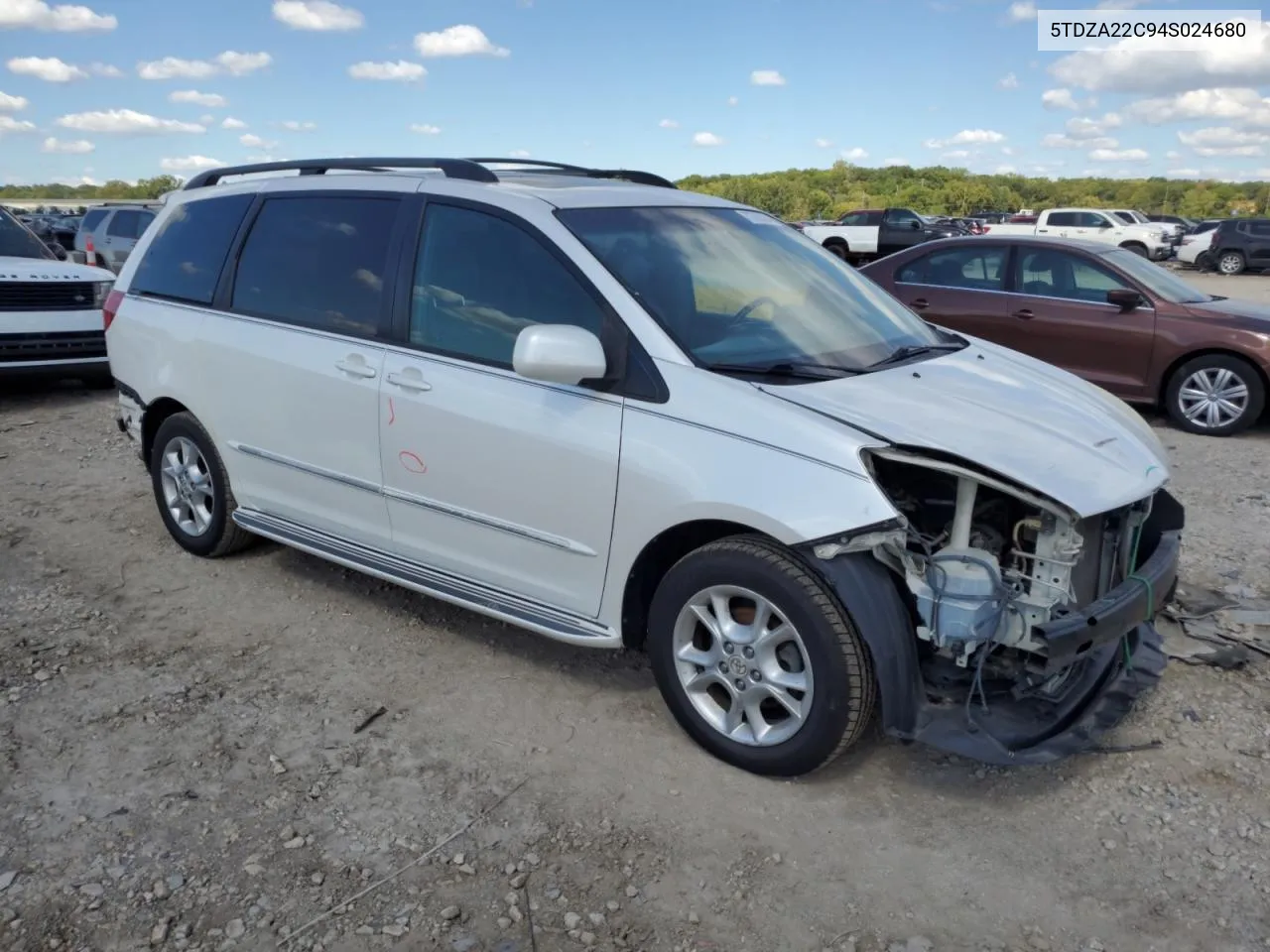 2004 Toyota Sienna Xle VIN: 5TDZA22C94S024680 Lot: 72705024