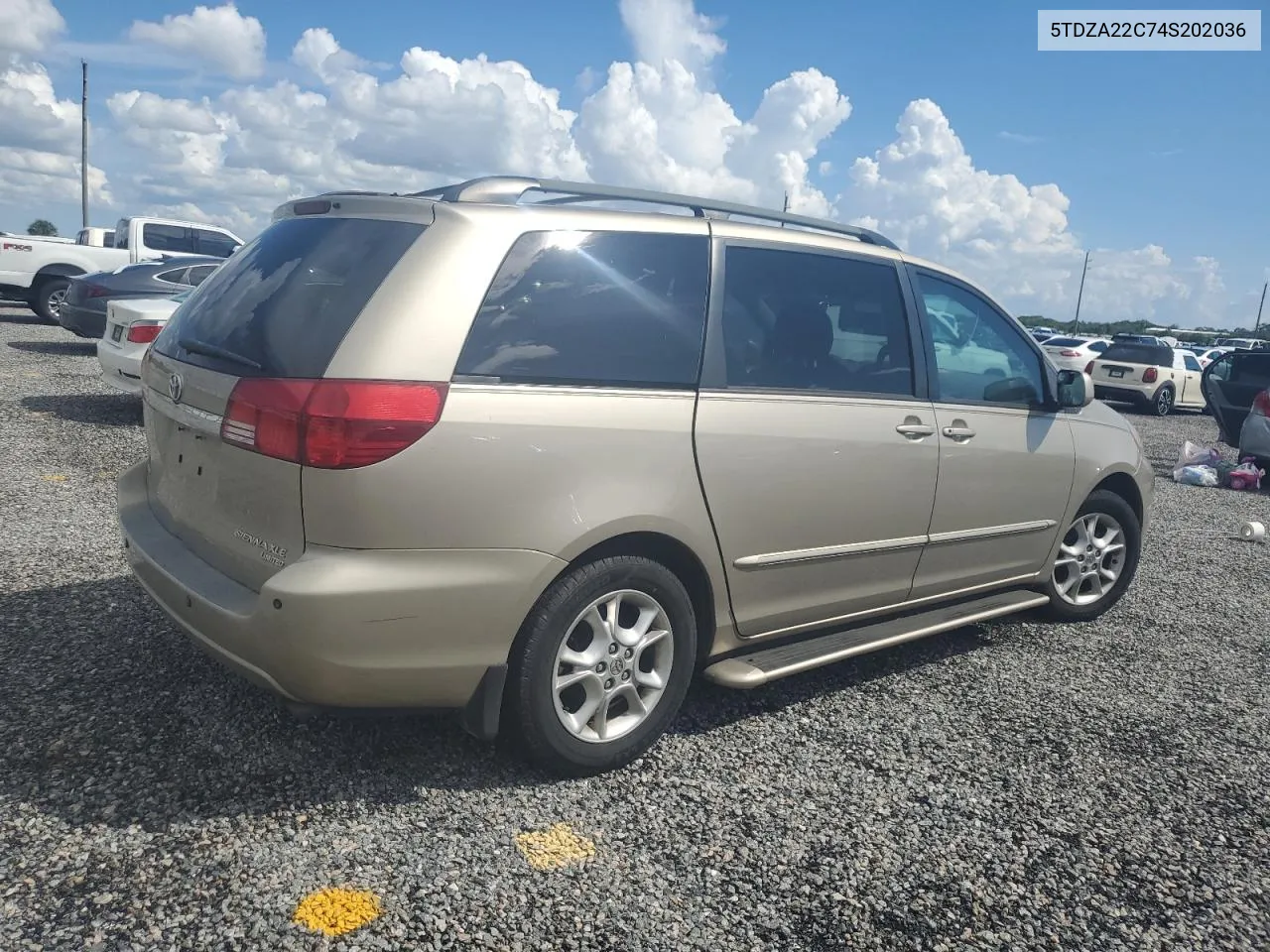 2004 Toyota Sienna Xle VIN: 5TDZA22C74S202036 Lot: 73835564