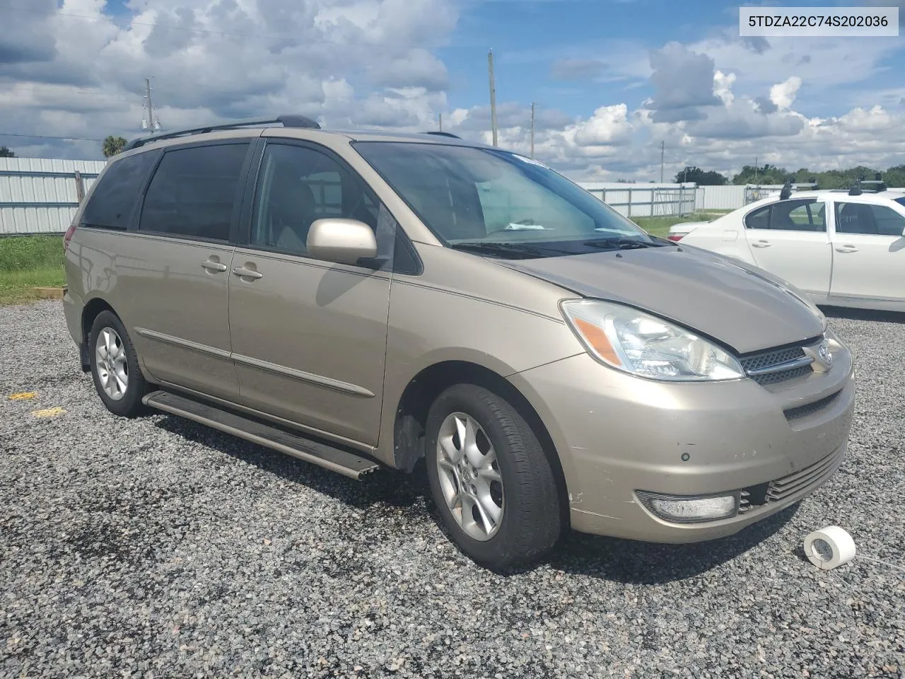 2004 Toyota Sienna Xle VIN: 5TDZA22C74S202036 Lot: 73835564