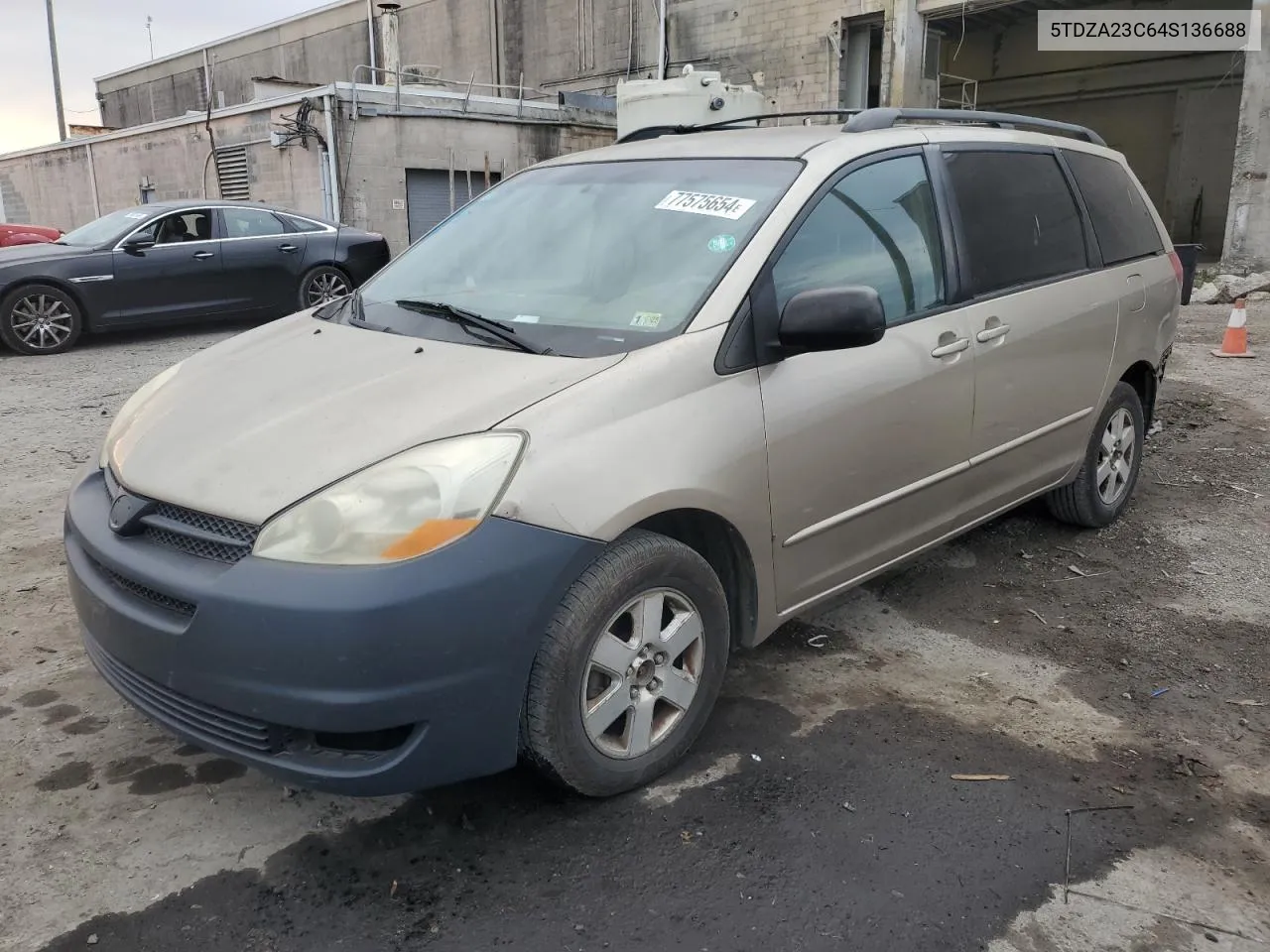 2004 Toyota Sienna Ce VIN: 5TDZA23C64S136688 Lot: 77575654