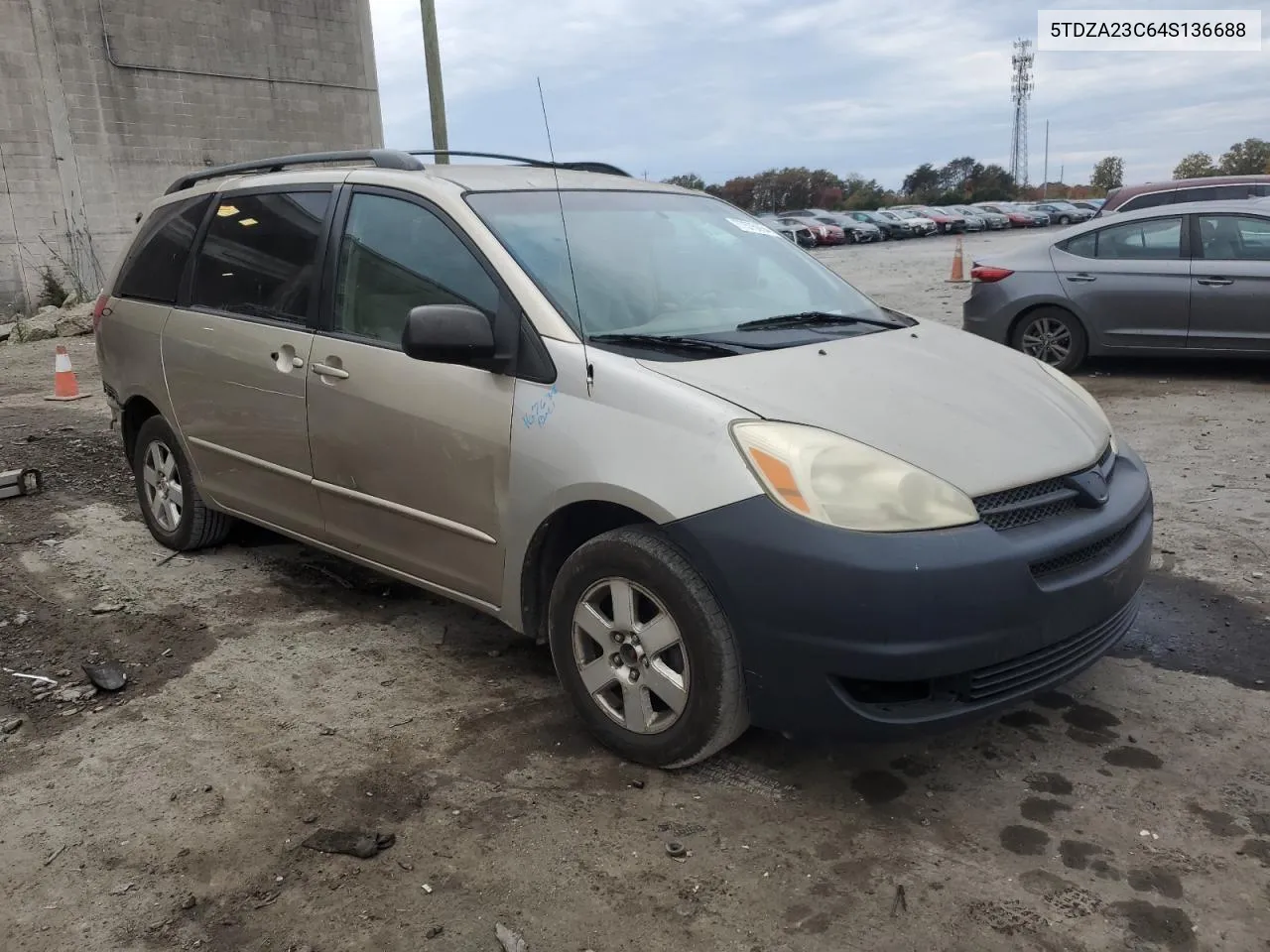 2004 Toyota Sienna Ce VIN: 5TDZA23C64S136688 Lot: 77575654