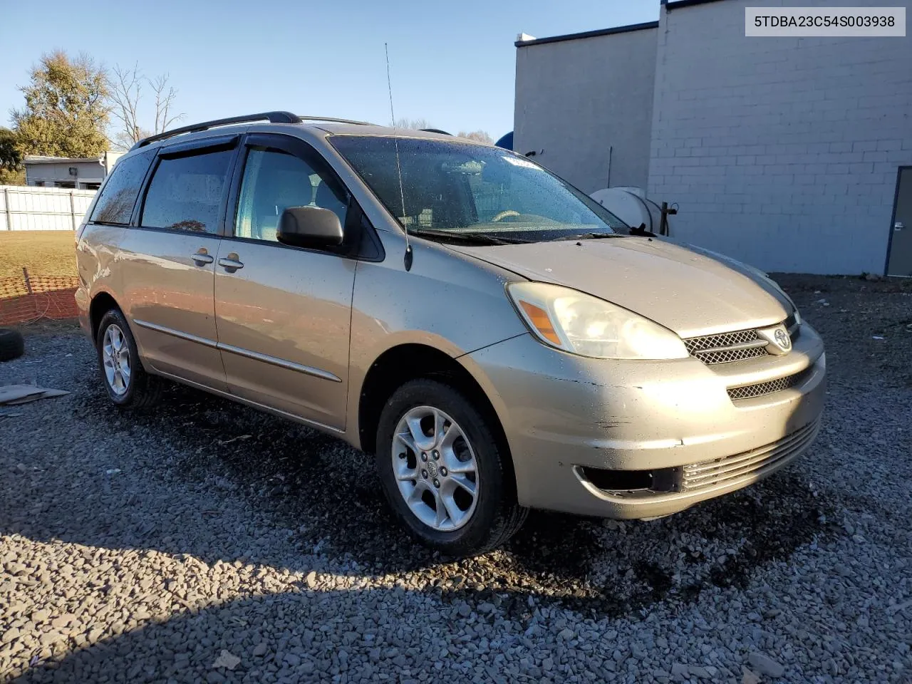 2004 Toyota Sienna Le VIN: 5TDBA23C54S003938 Lot: 78672434