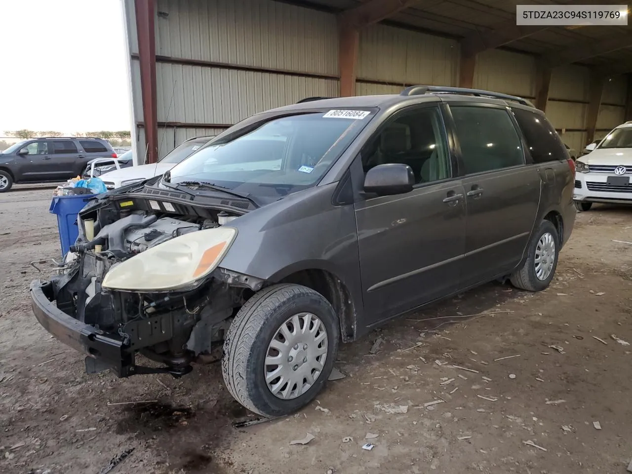 2004 Toyota Sienna Ce VIN: 5TDZA23C94S119769 Lot: 80516084