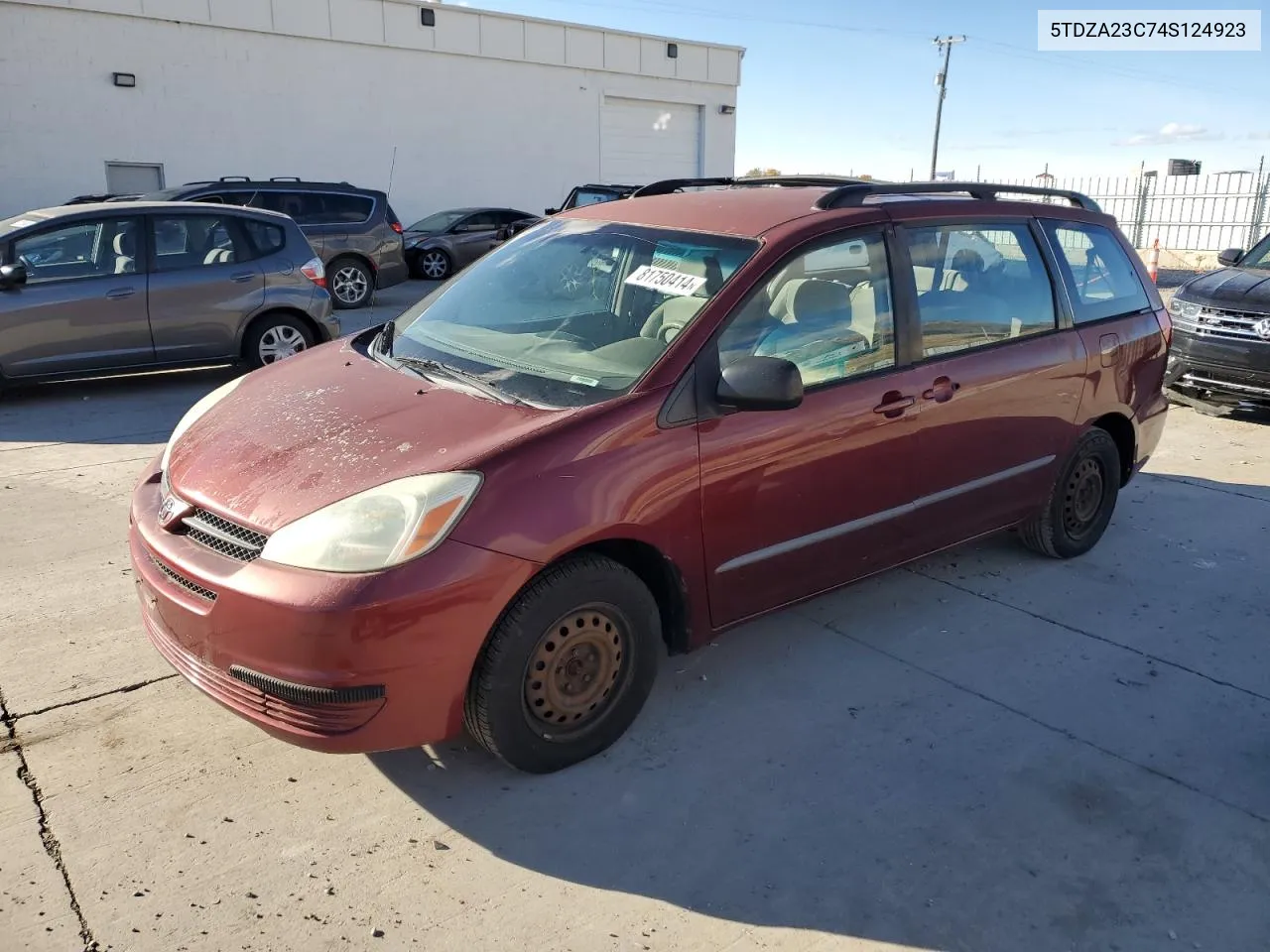 2004 Toyota Sienna Ce VIN: 5TDZA23C74S124923 Lot: 81750414