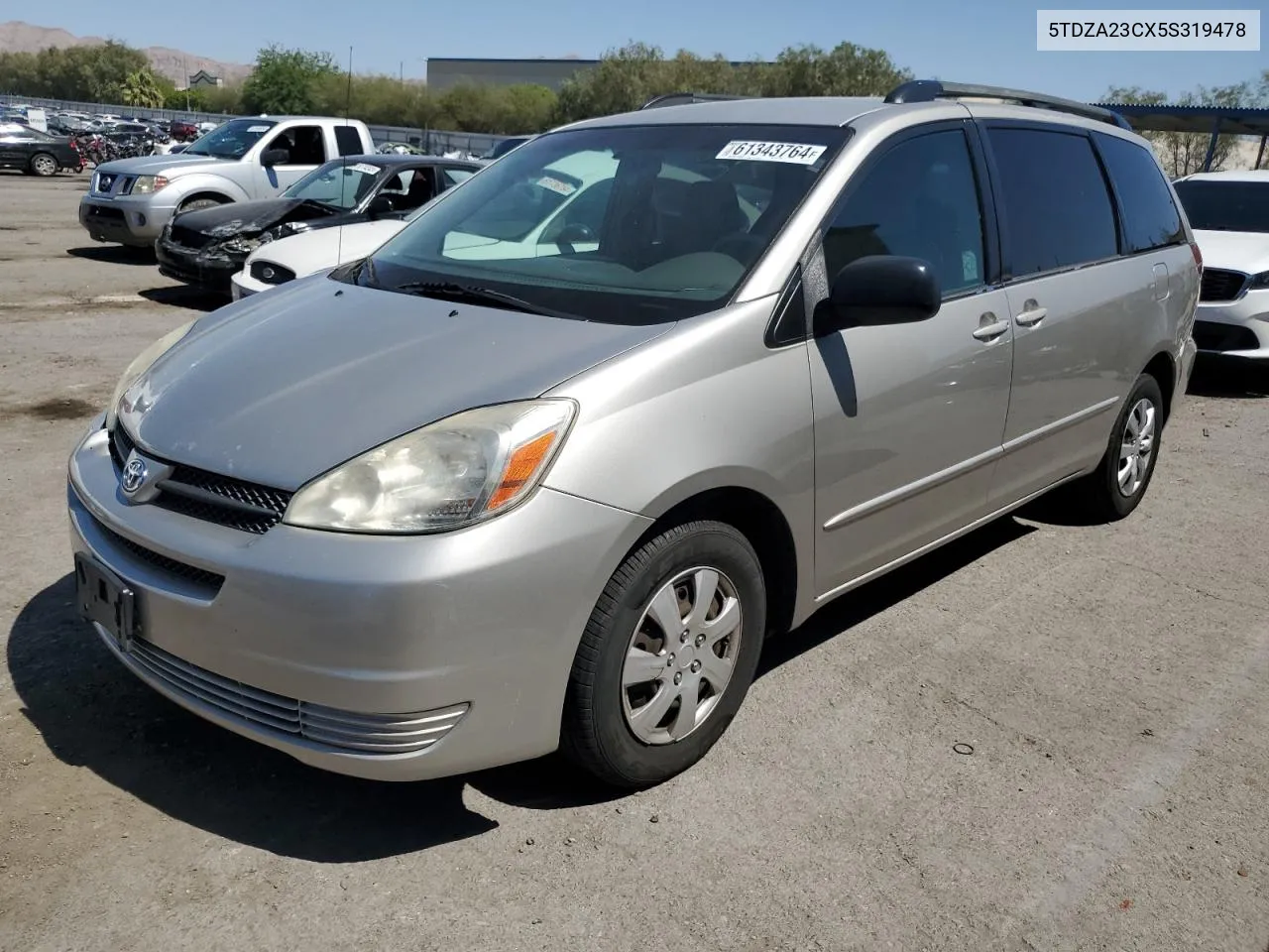 2005 Toyota Sienna Ce VIN: 5TDZA23CX5S319478 Lot: 61343764