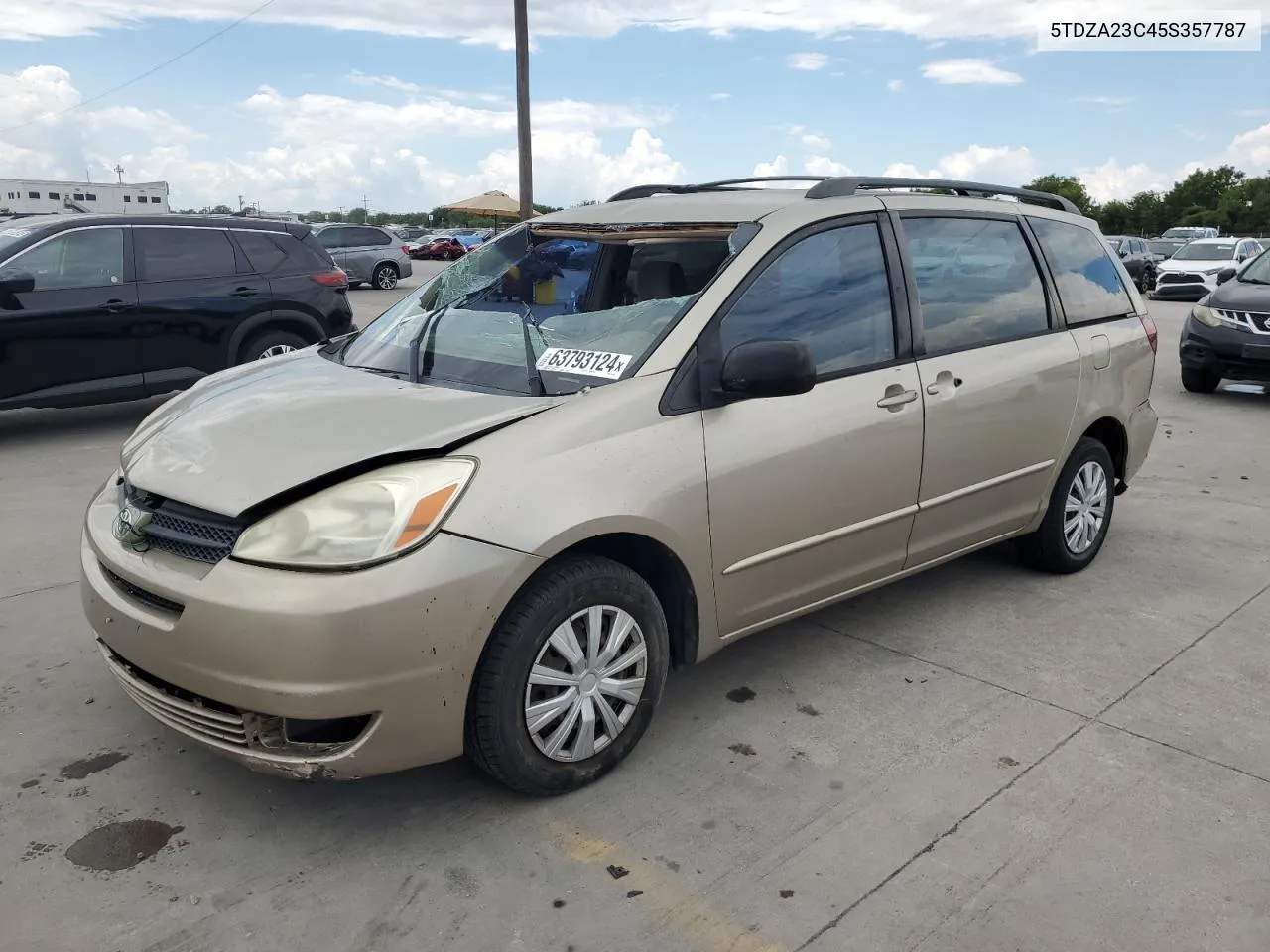 2005 Toyota Sienna Ce VIN: 5TDZA23C45S357787 Lot: 63793124