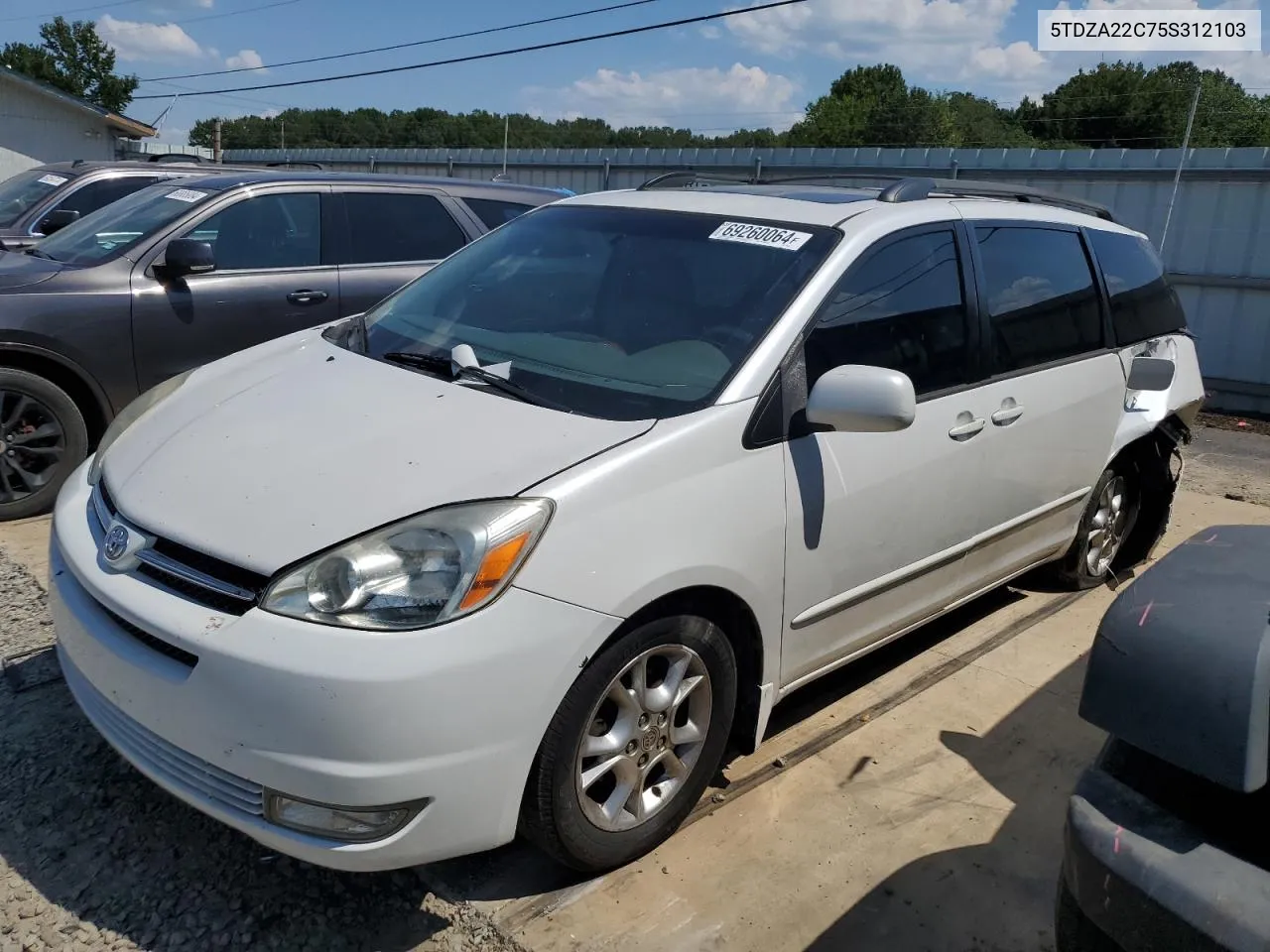 2005 Toyota Sienna Xle VIN: 5TDZA22C75S312103 Lot: 69260064