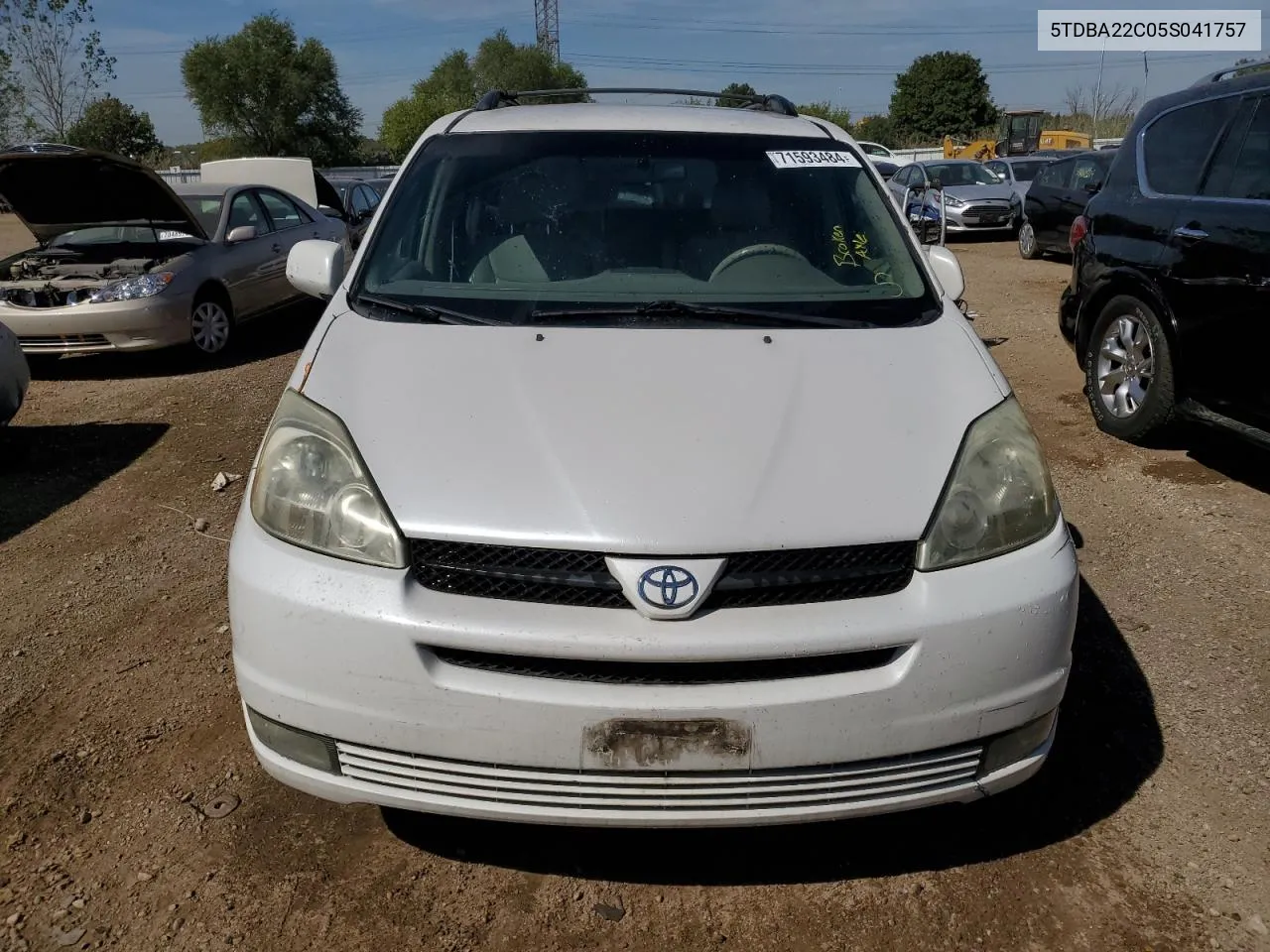 2005 Toyota Sienna Xle VIN: 5TDBA22C05S041757 Lot: 71593484