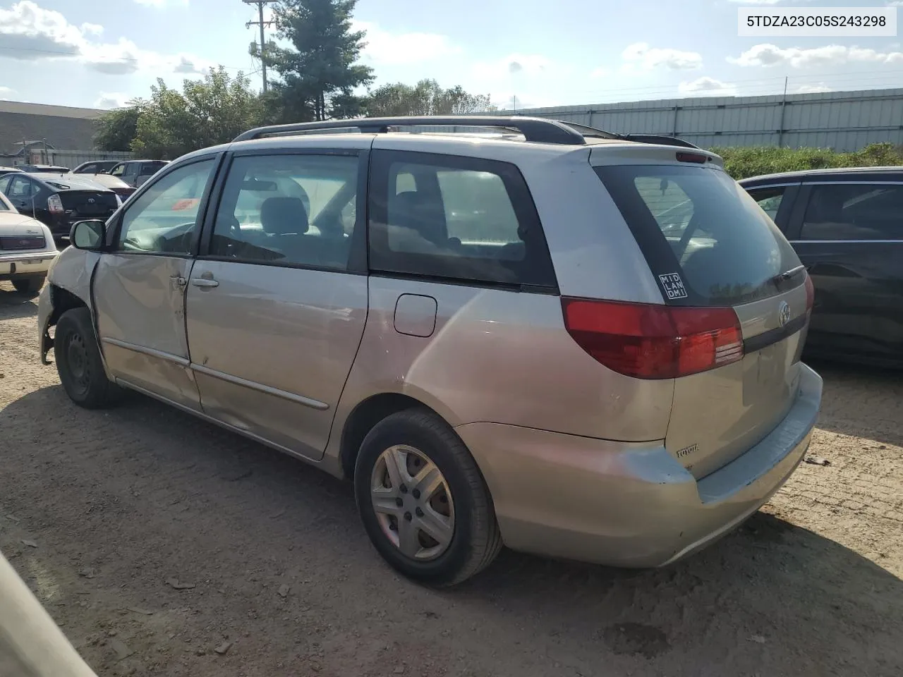 2005 Toyota Sienna Ce VIN: 5TDZA23C05S243298 Lot: 71798854