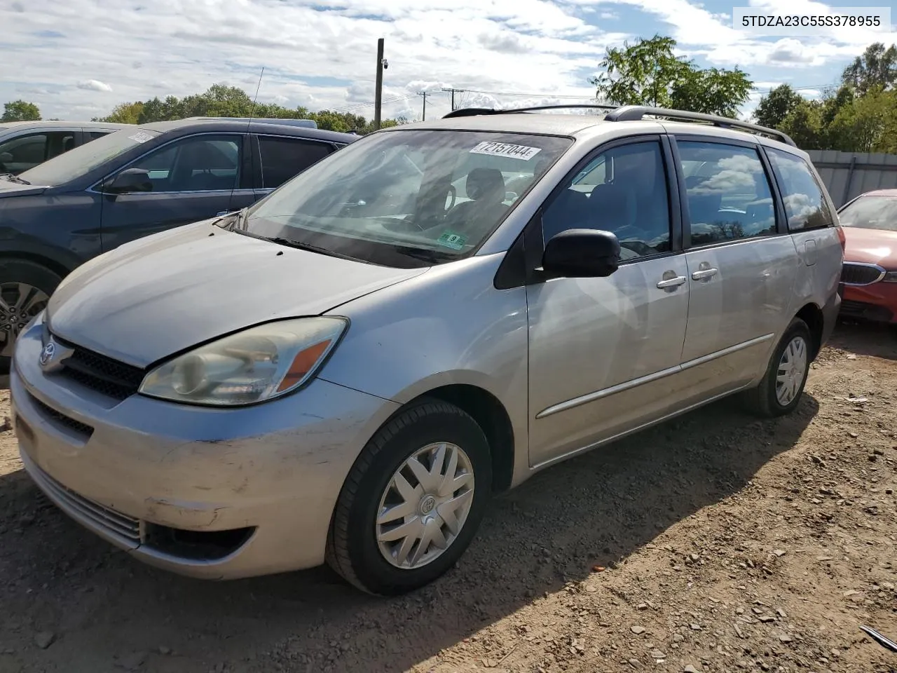 2005 Toyota Sienna Ce VIN: 5TDZA23C55S378955 Lot: 72157044