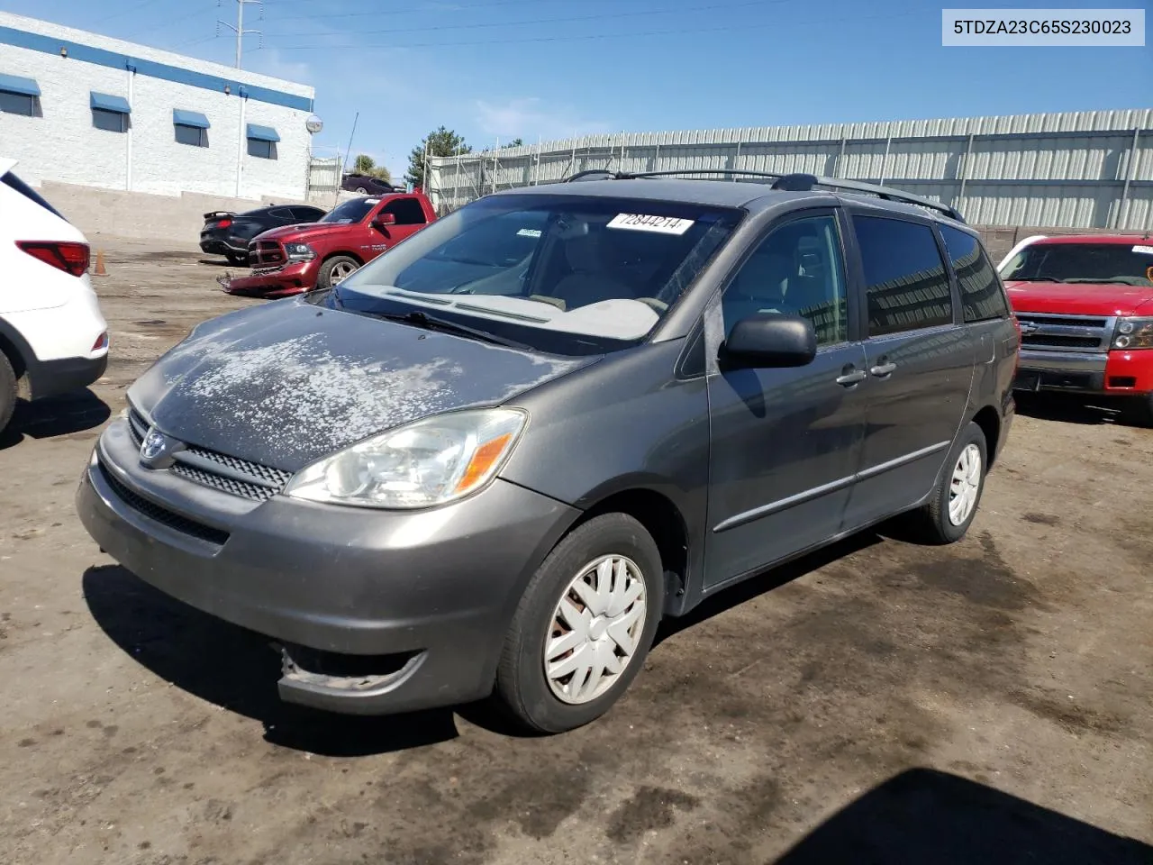 2005 Toyota Sienna Ce VIN: 5TDZA23C65S230023 Lot: 72844214