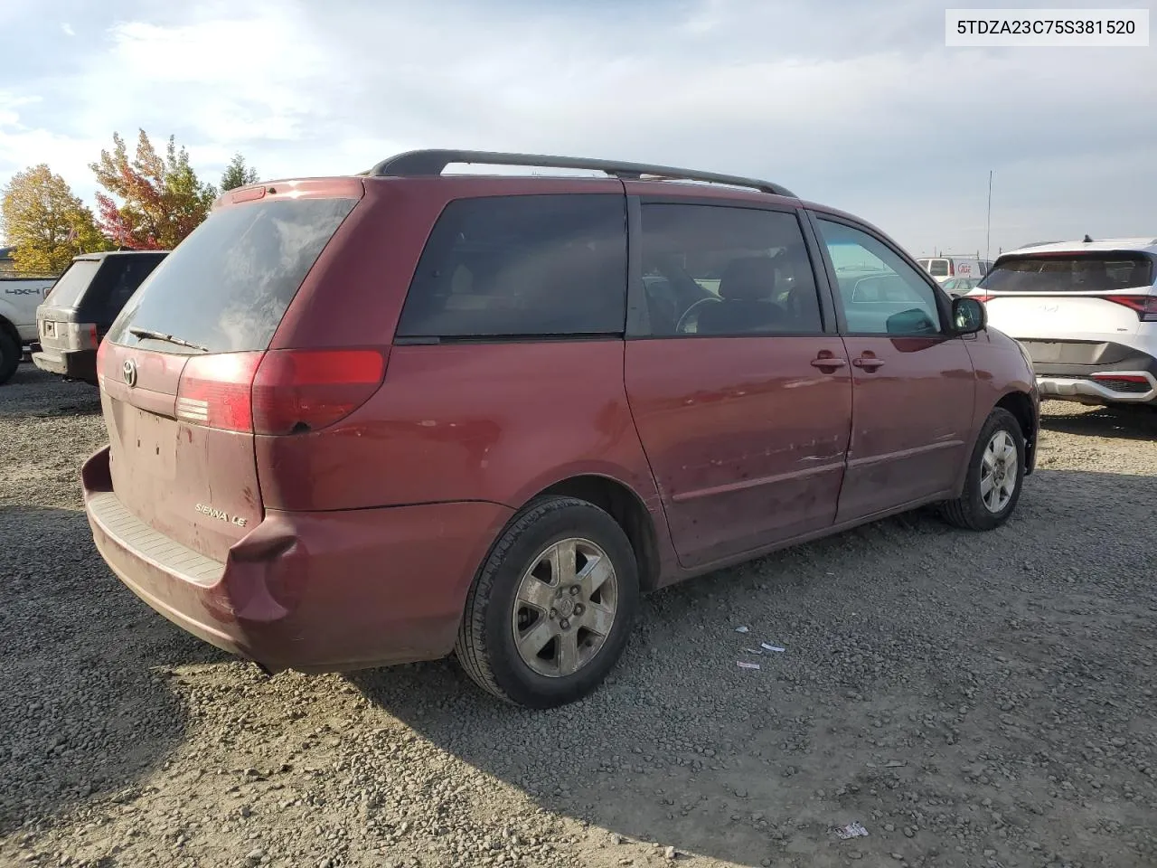 2005 Toyota Sienna Ce VIN: 5TDZA23C75S381520 Lot: 75450274