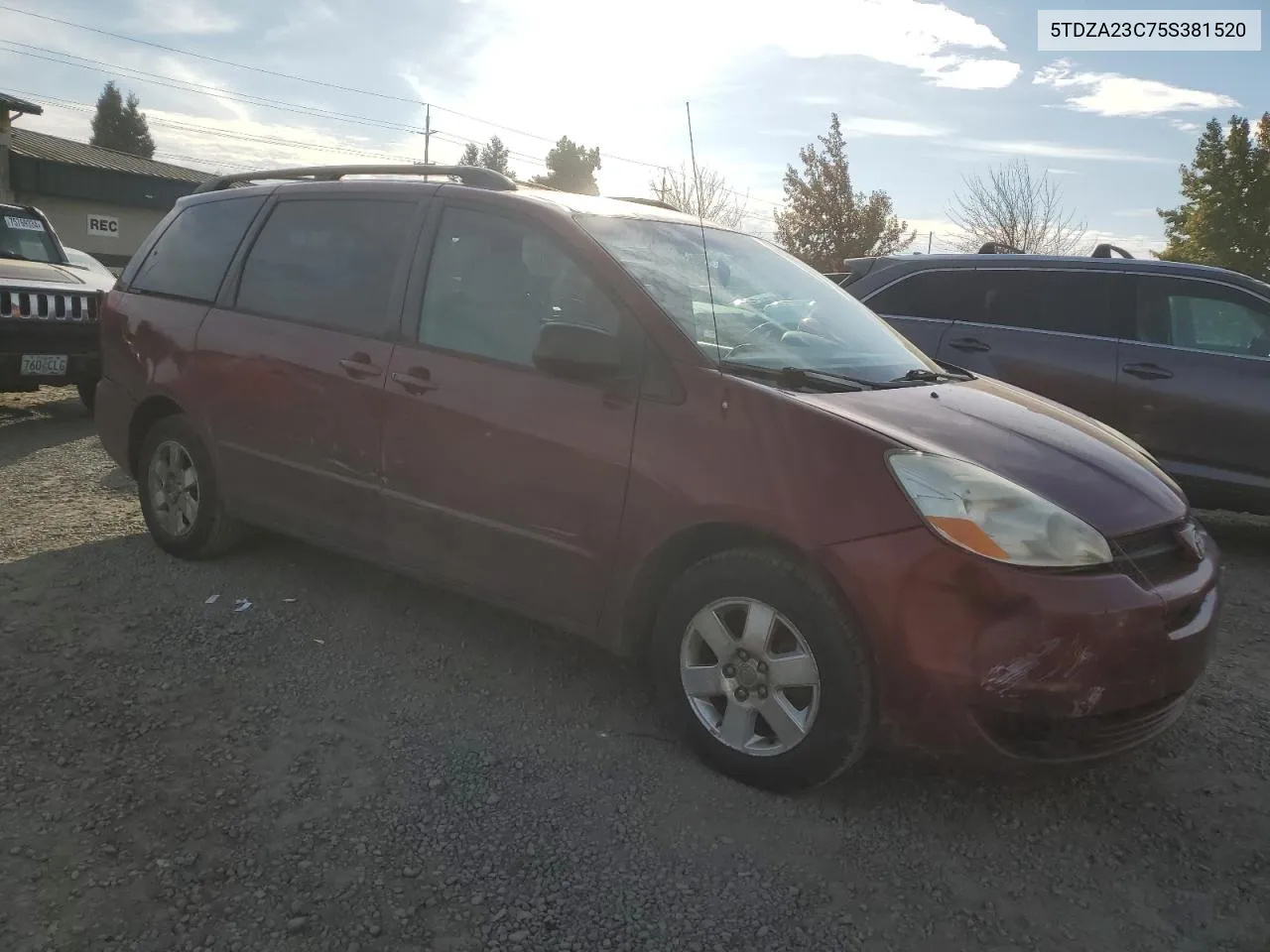 2005 Toyota Sienna Ce VIN: 5TDZA23C75S381520 Lot: 75450274