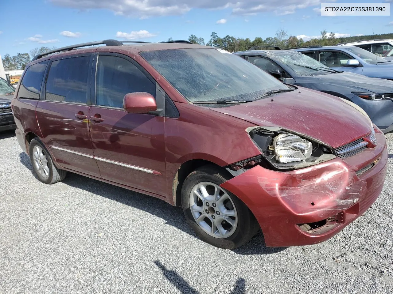 2005 Toyota Sienna Xle VIN: 5TDZA22C75S381390 Lot: 76572094