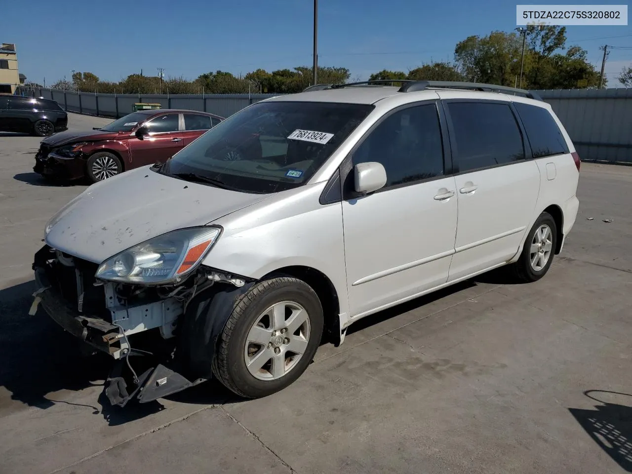 2005 Toyota Sienna Xle VIN: 5TDZA22C75S320802 Lot: 76813924